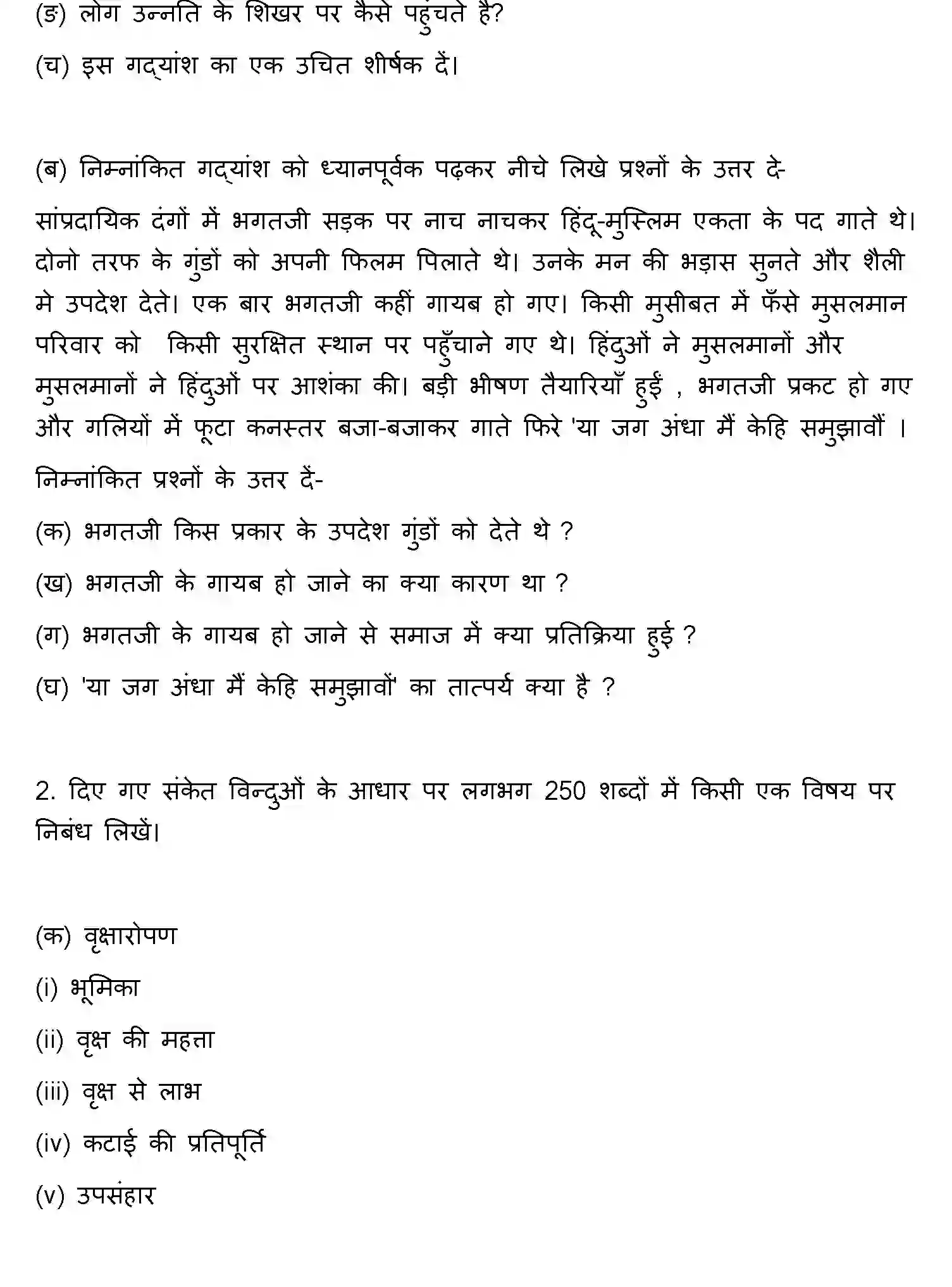 Bihar Board Class 10 2015 HINDI-SET-1 Finals - Page 2