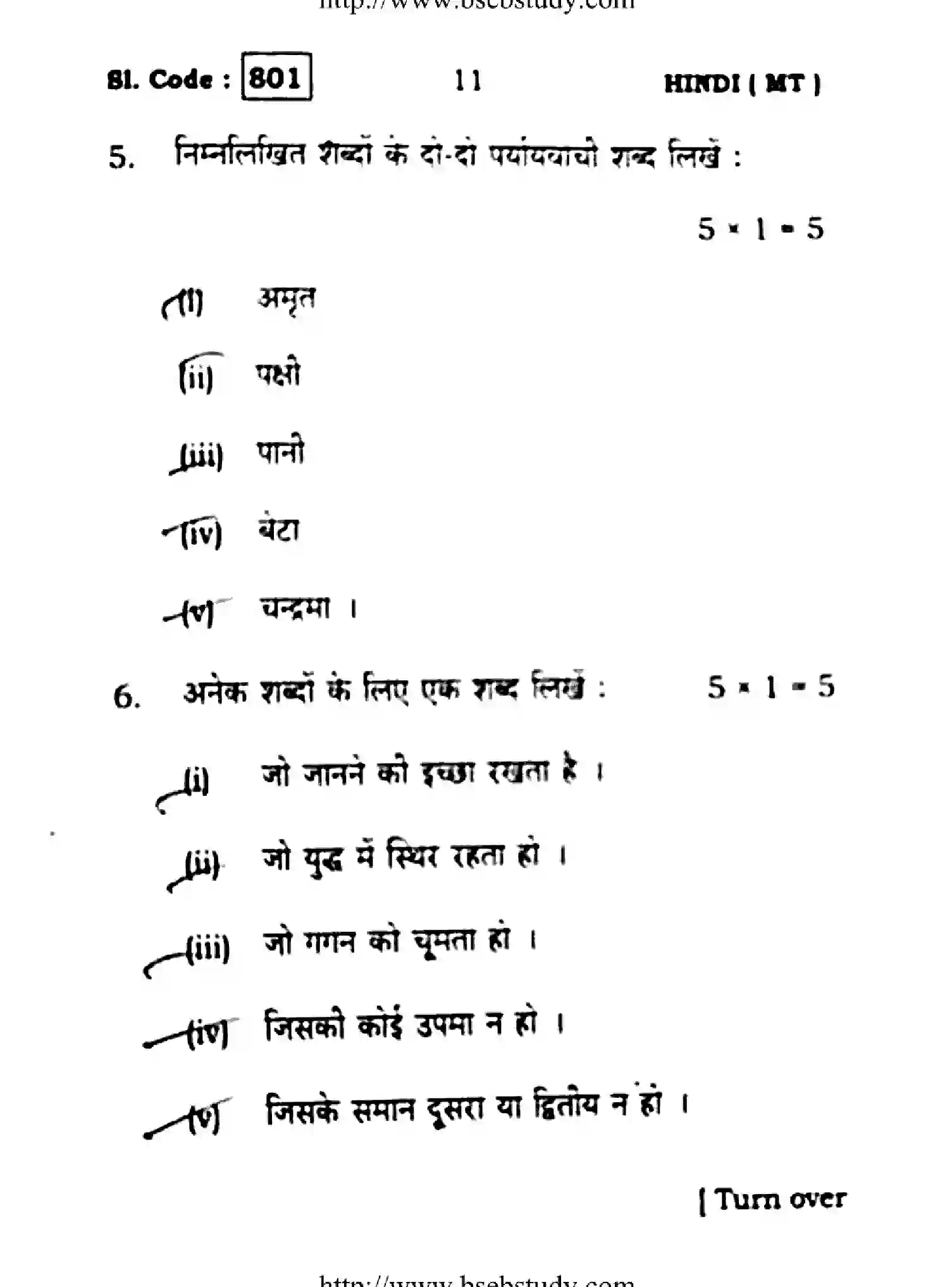 Bihar Board Class 10 2016 HINDI-801 Finals - Page 11