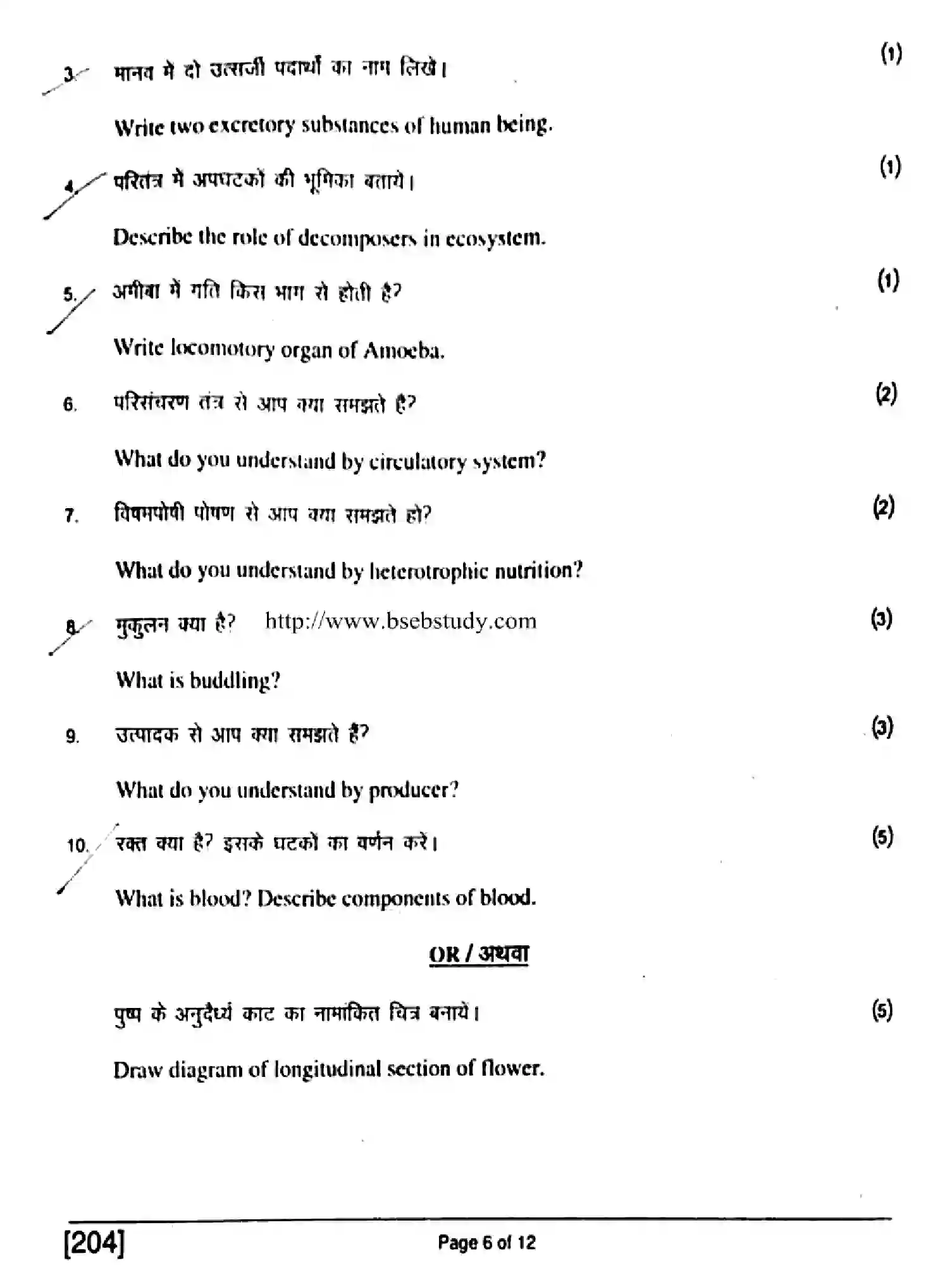 Bihar Board Class 10 2017 SCIENCE-204 Finals - Page 6