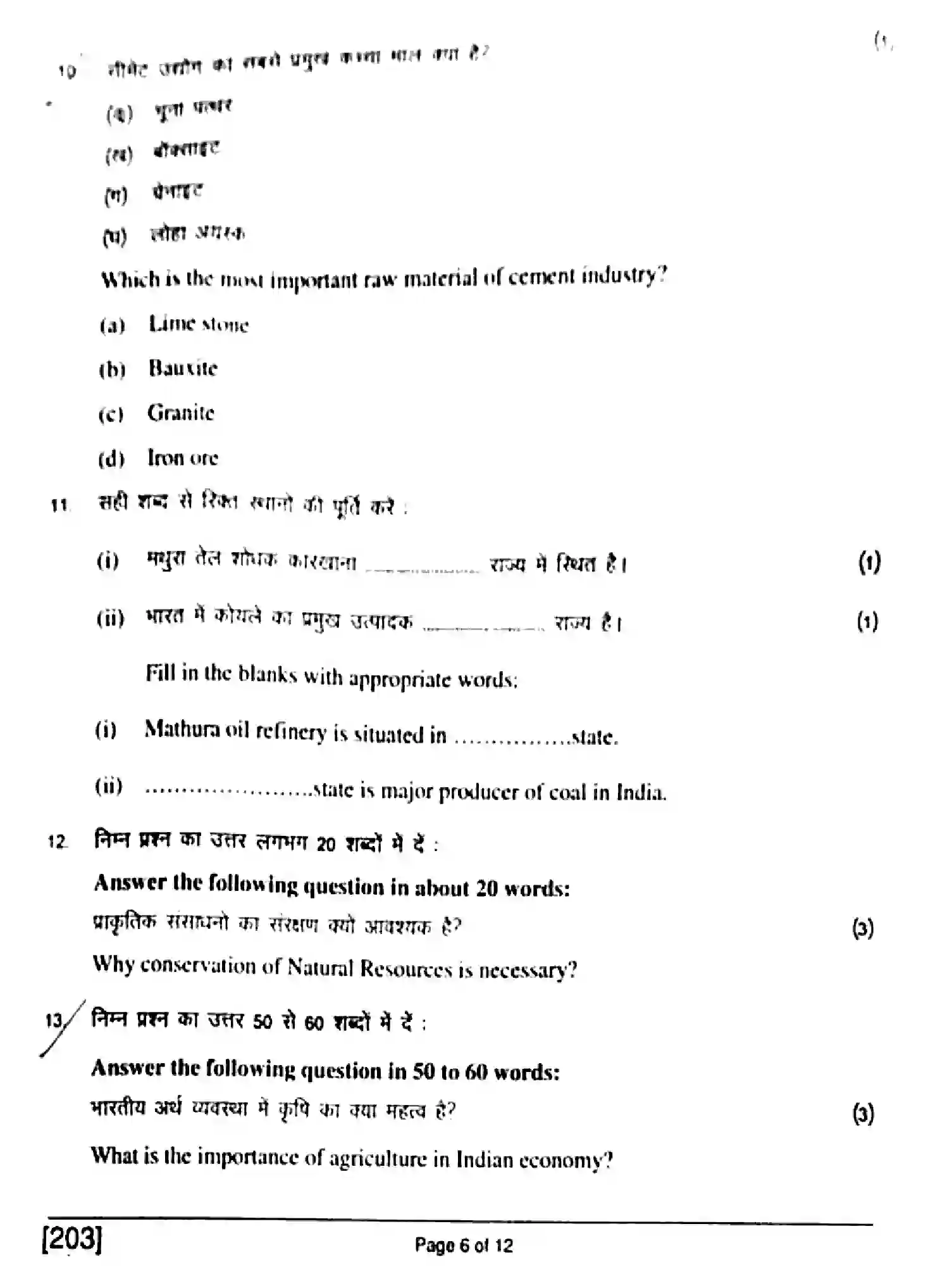 Bihar Board Class 10 2017 SOCIAL-SCIENCE-203 Finals - Page 6