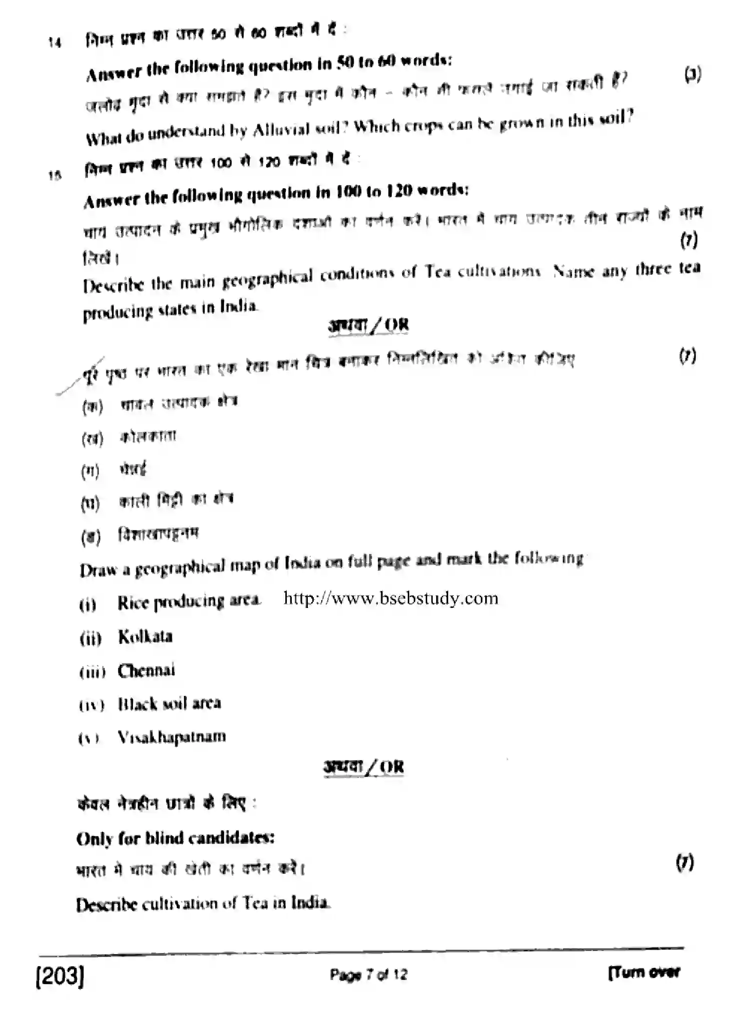 Bihar Board Class 10 2017 SOCIAL-SCIENCE-203 Finals - Page 7