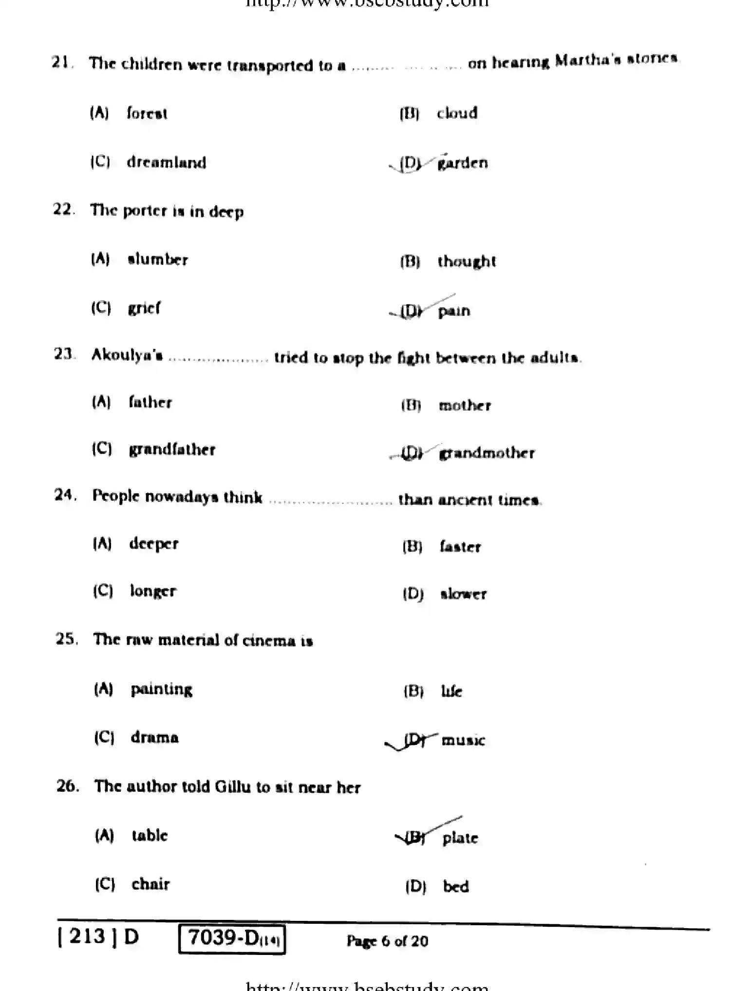 Bihar Board Class 10 2020 ENGLISH-213-D Finals - Page 6