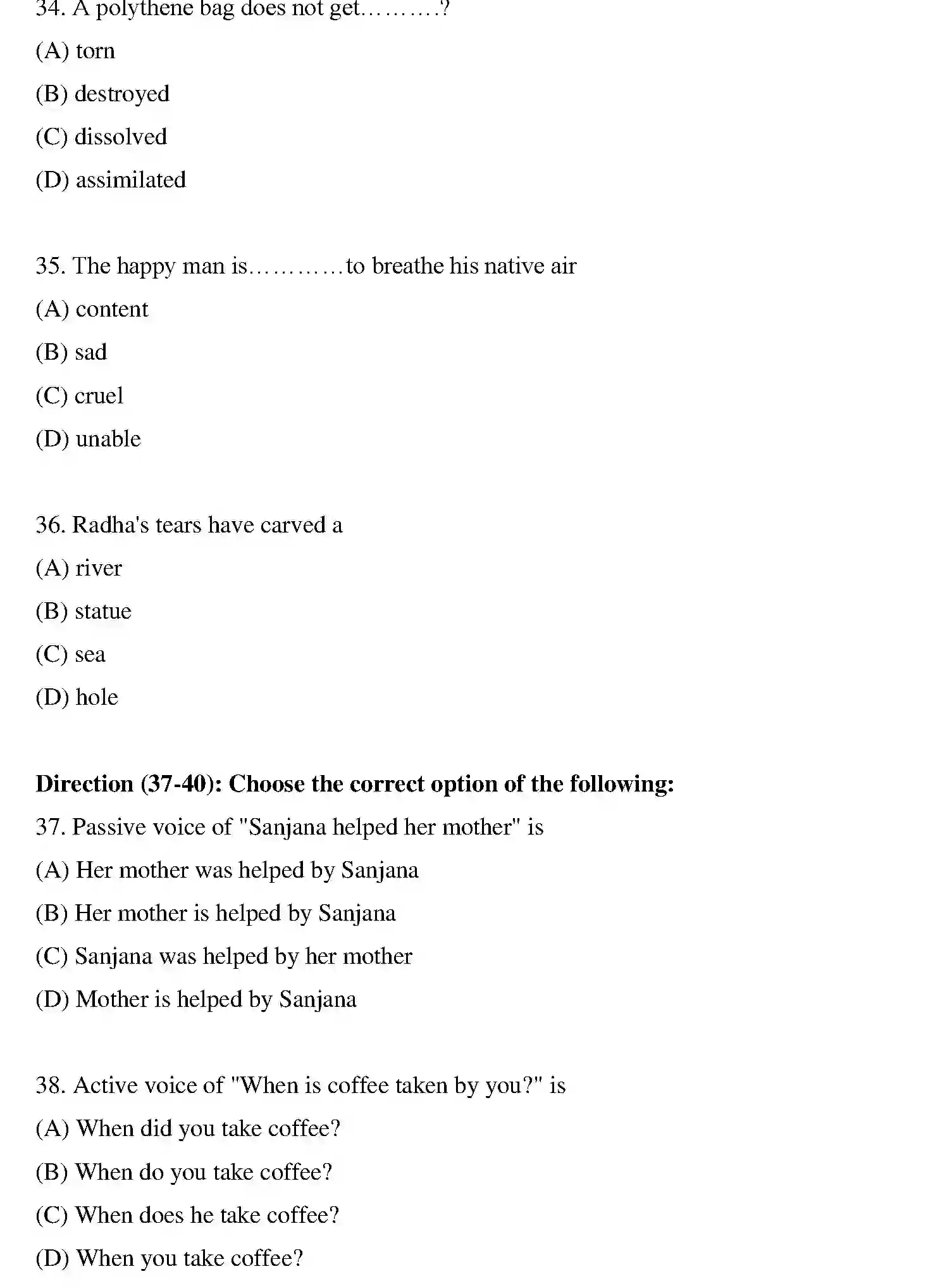 Bihar Board Class 10 2020 ENGLISH-SET-2 Finals - Page 8