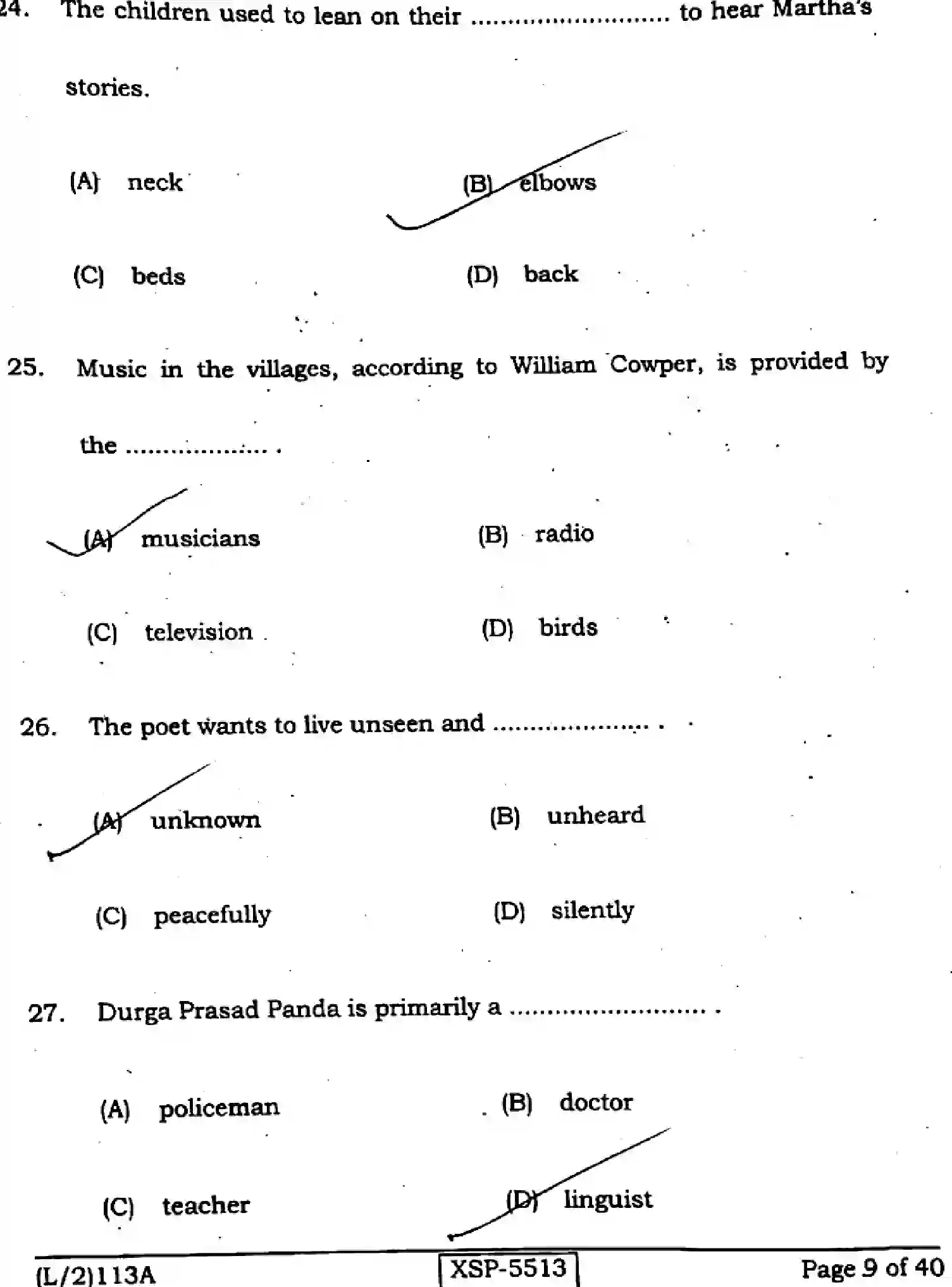 Bihar Board Class 10 2022 ENGLISH-113-A Finals - Page 9