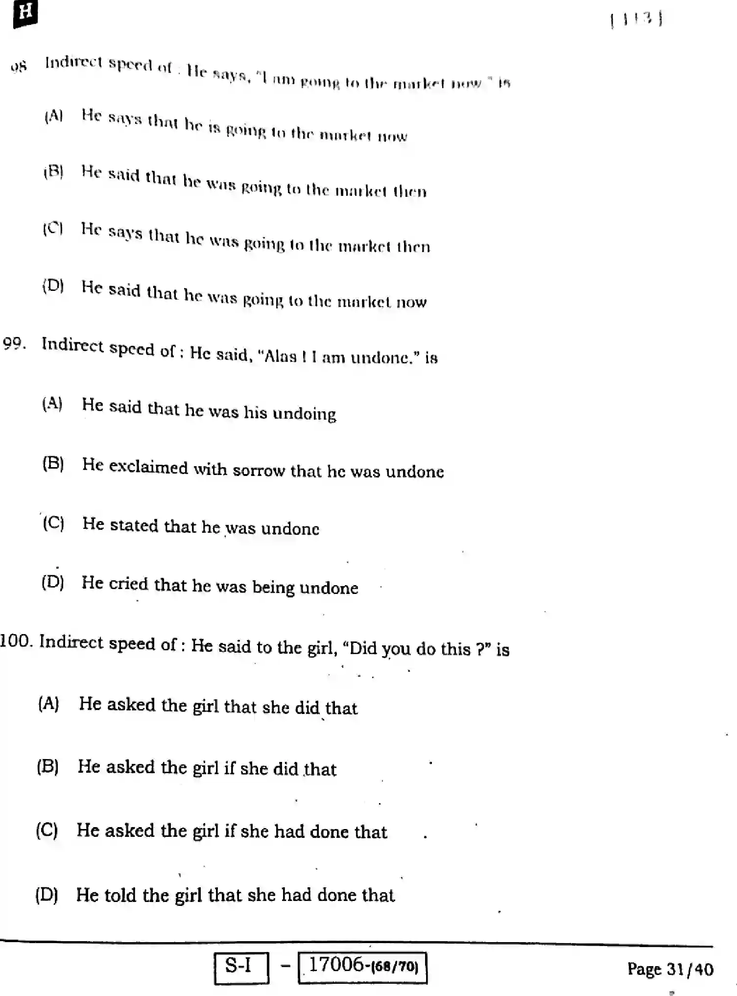 Bihar Board Class 10 2022 ENGLISH-113-SET-H Finals - Page 31