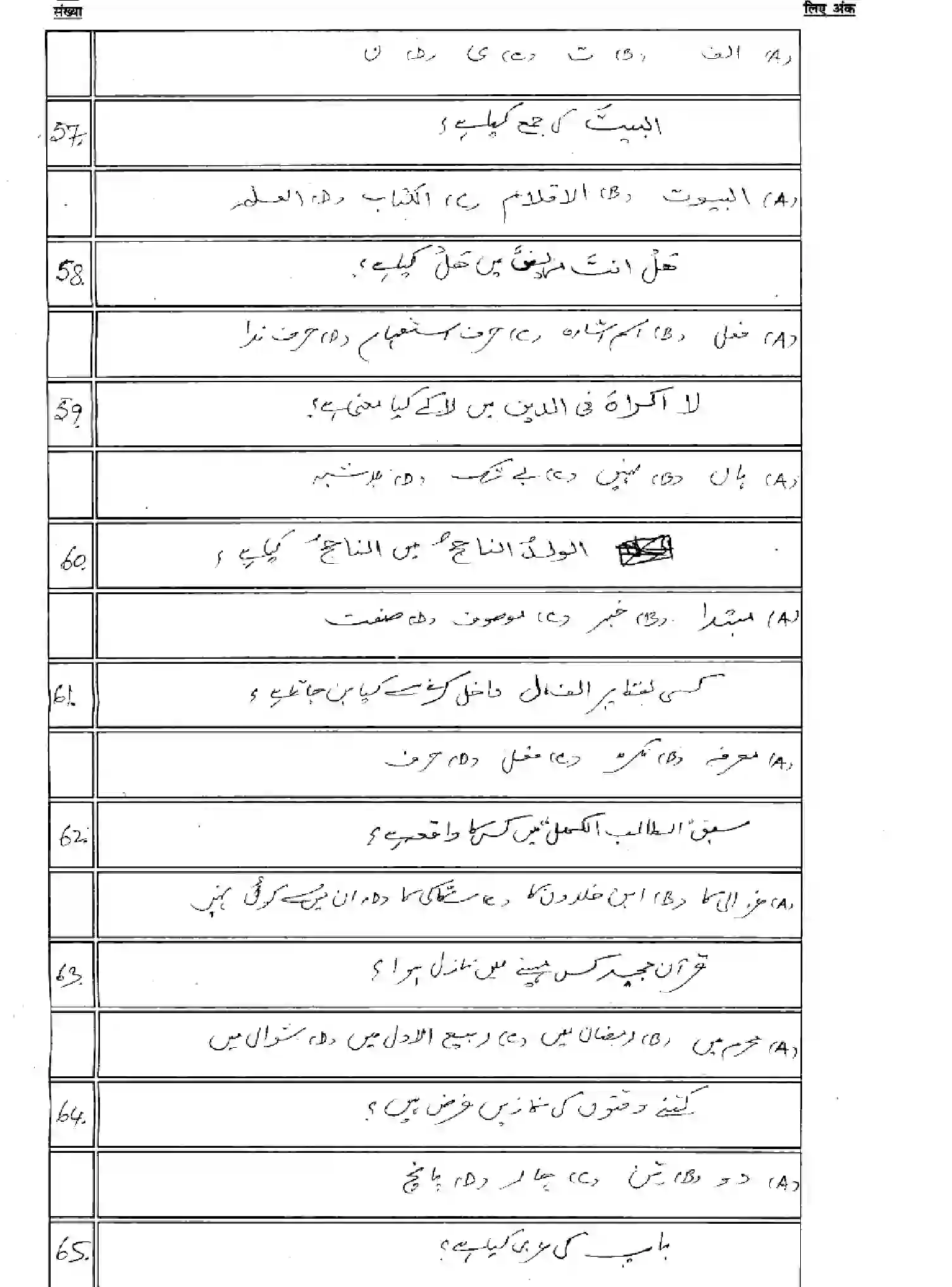 Bihar Board Class 12 2025 MODEL-PAPER-ARABIC-113-213-313-509 Model Papers - Page 9
