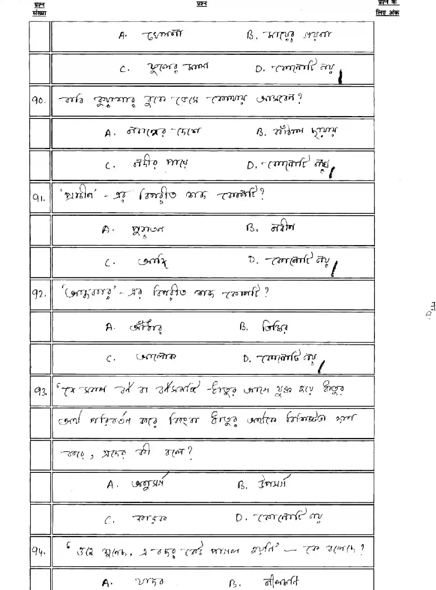 Bihar Board Class 12 2025 MODEL-PAPER-BANGLA-116-216-316-512 Model Papers - Page 20