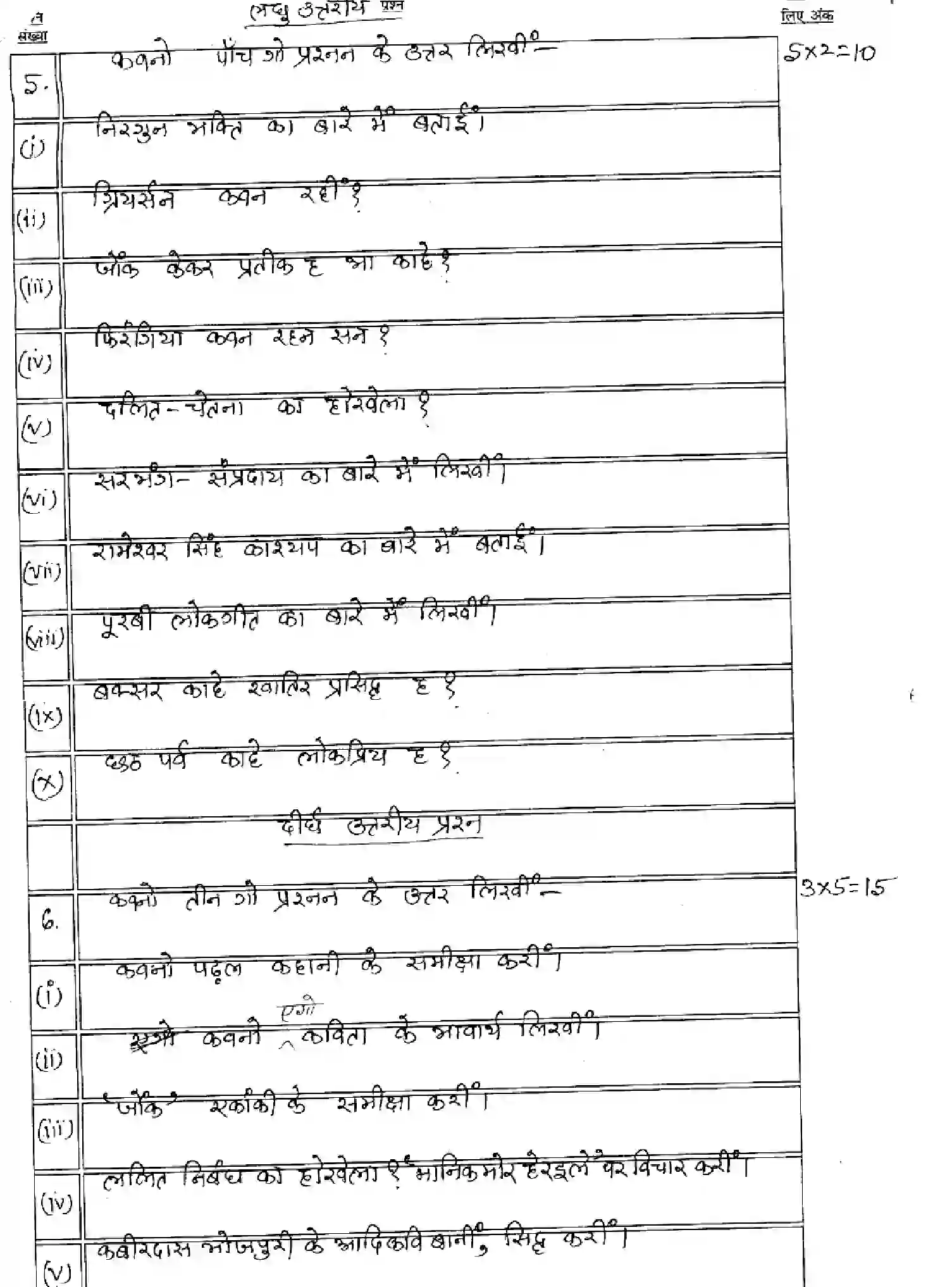 Bihar Board Class 12 2025 MODEL-PAPER-BHOJPURI-LL-112-212-312 Model Papers - Page 19