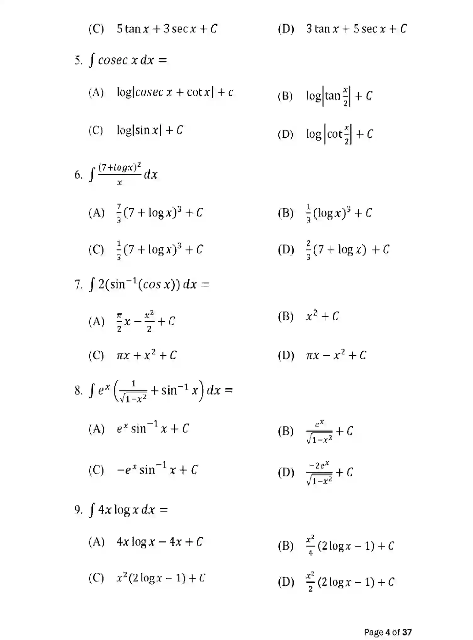 Bihar Board Class 12 2025 MODEL-PAPER-MATHEMATICS-121-327 Model Papers - Page 4