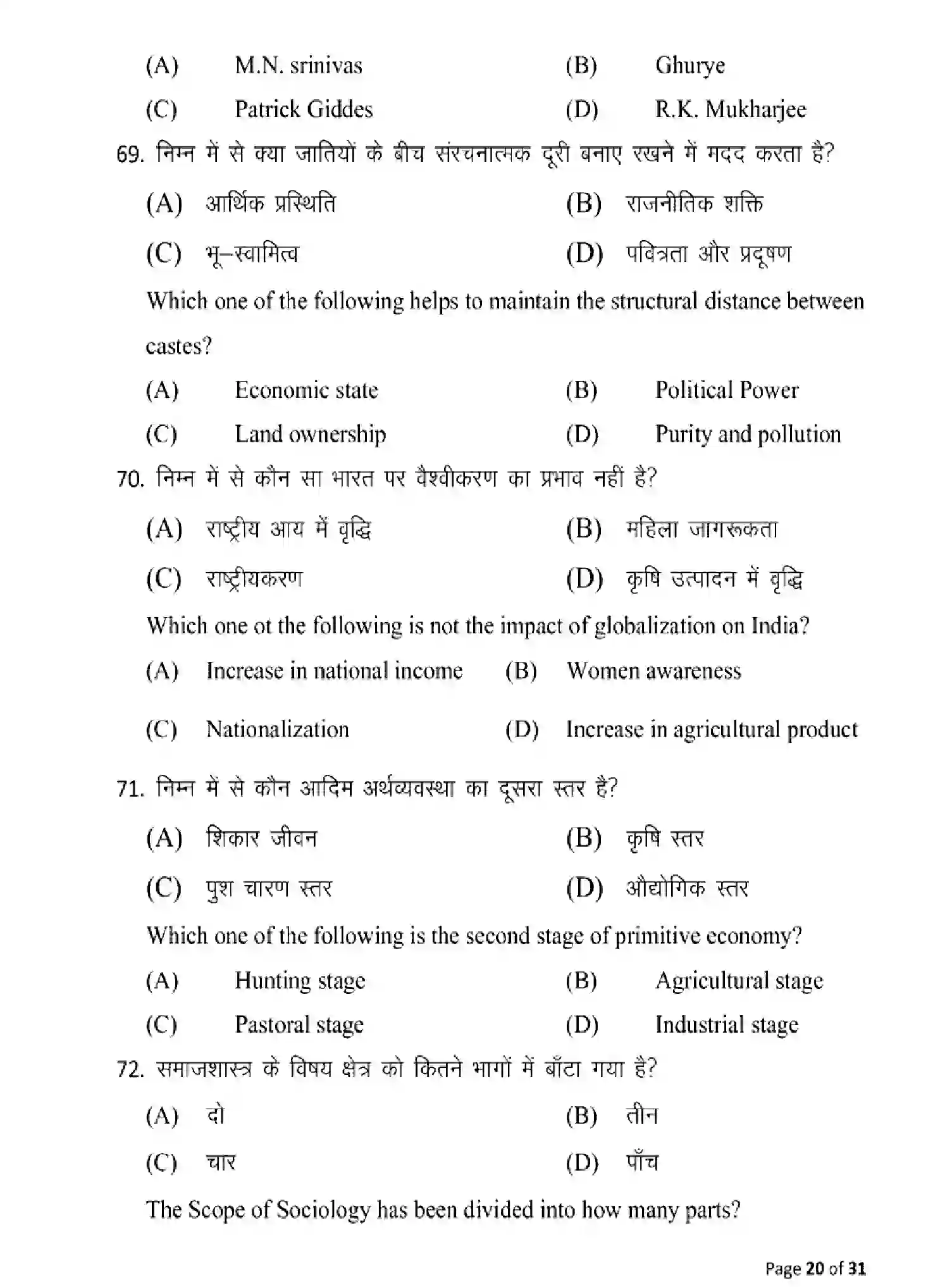 Bihar Board Class 12 2025 MODEL-PAPER-SOCIOLOGY-325 Model Papers - Page 20