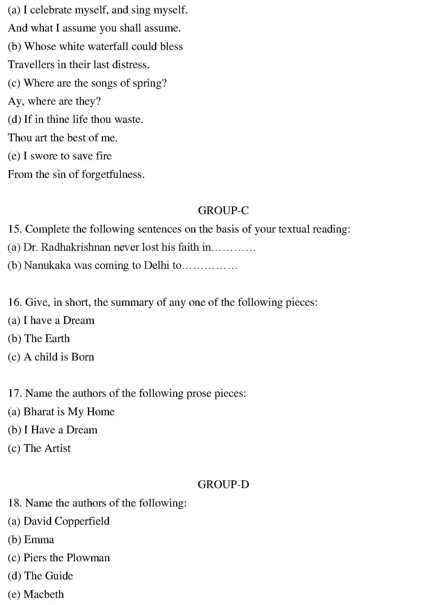 Bihar Board Class 12 2010 ENGLISH Question Bank - Page 3