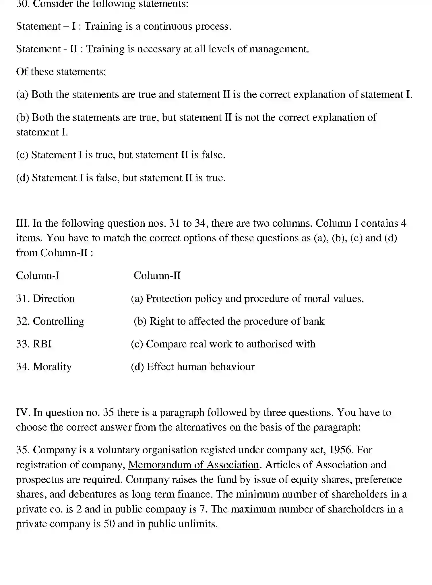 Bihar Board Class 12 2011 BUSINESS-STUDIES Question Bank - Page 19