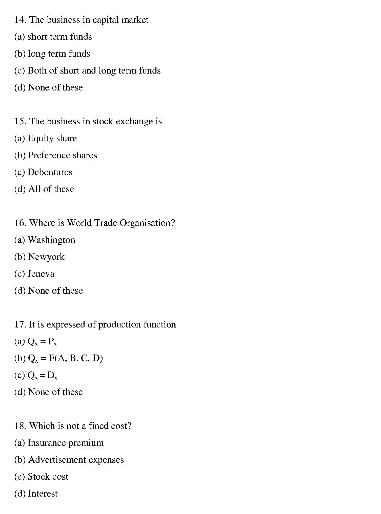 Bihar Board Class 2 2012 BUSINESS-ECONOMICS Question Bank - Page 15