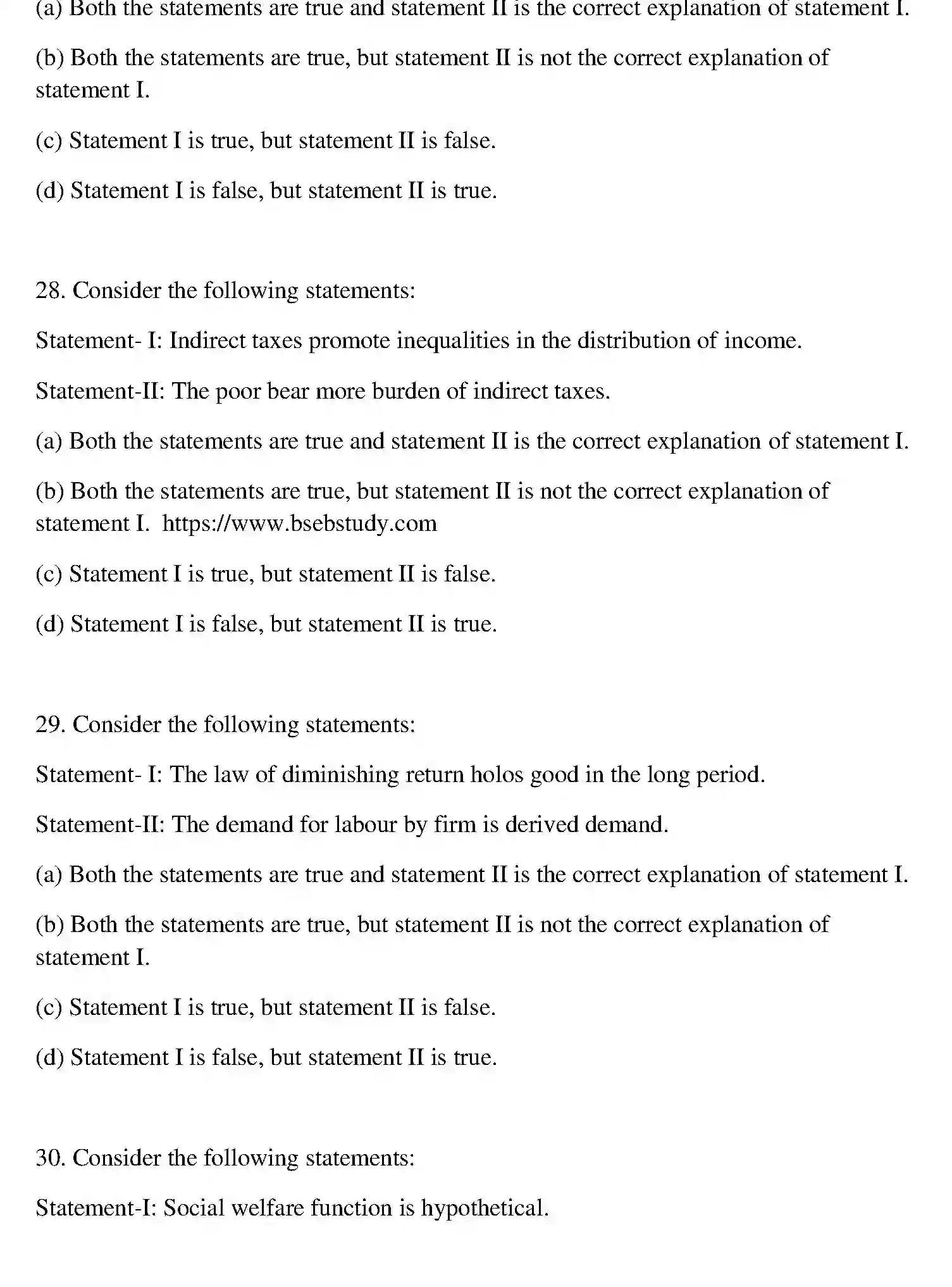 Bihar Board Class 2 2012 BUSINESS-ECONOMICS Question Bank - Page 18