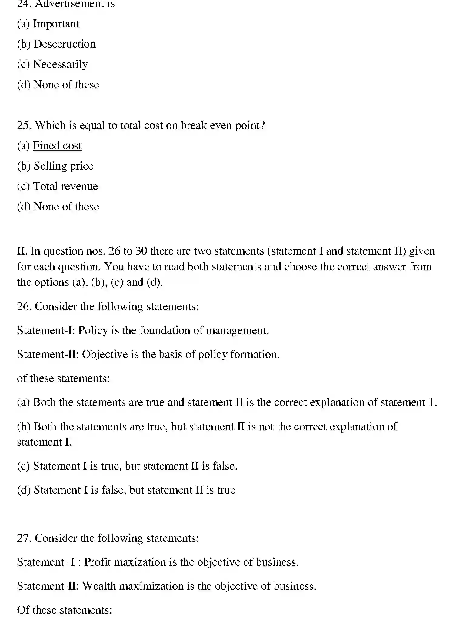 Bihar Board Class 2 2012 BUSINESS-STUDIES Question Bank - Page 16