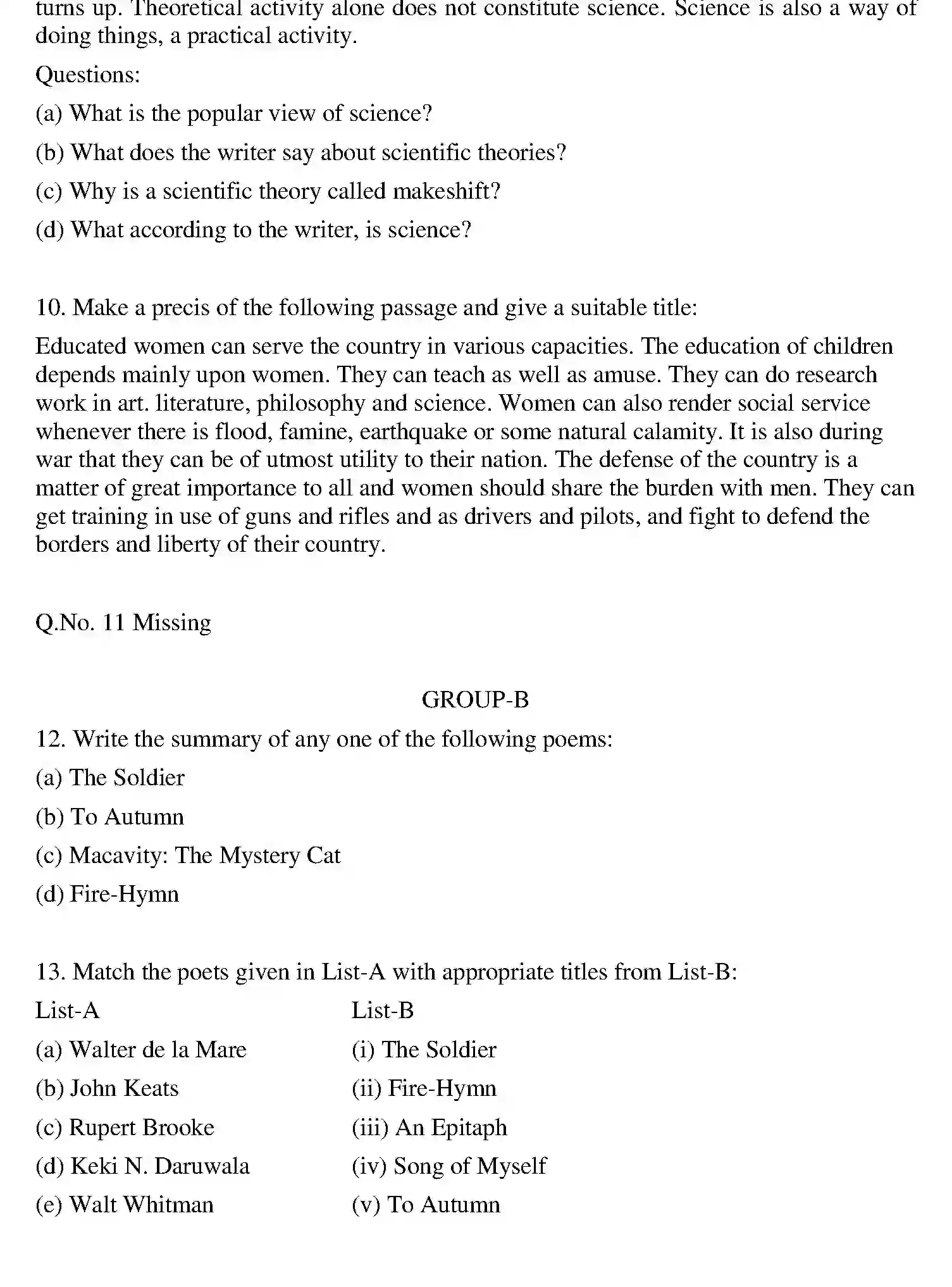 Bihar Board Class 2 2012 ENGLISH Question Bank - Page 2