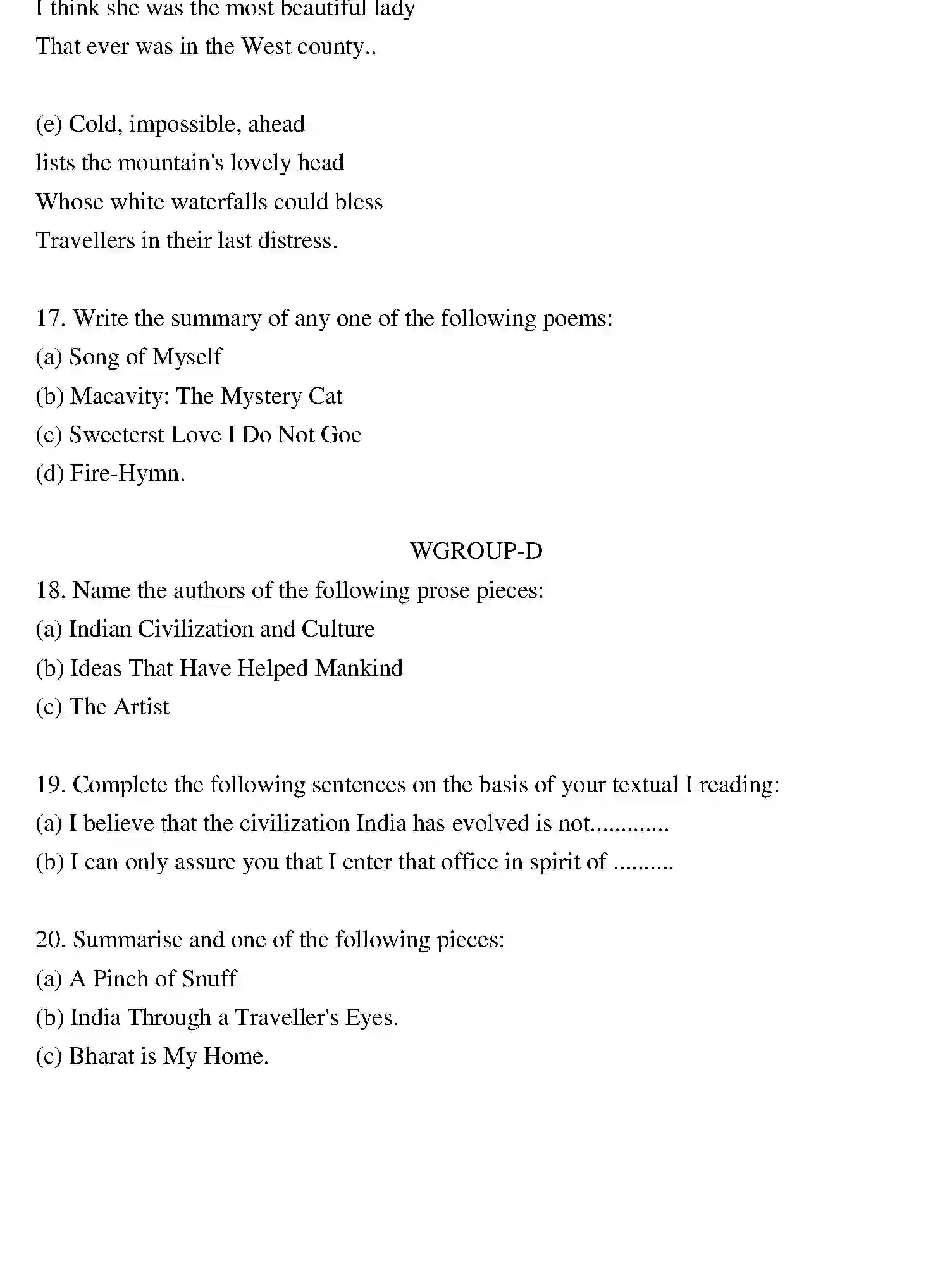 Bihar Board Class 12 2014 ENGLISH Question Bank - Page 4