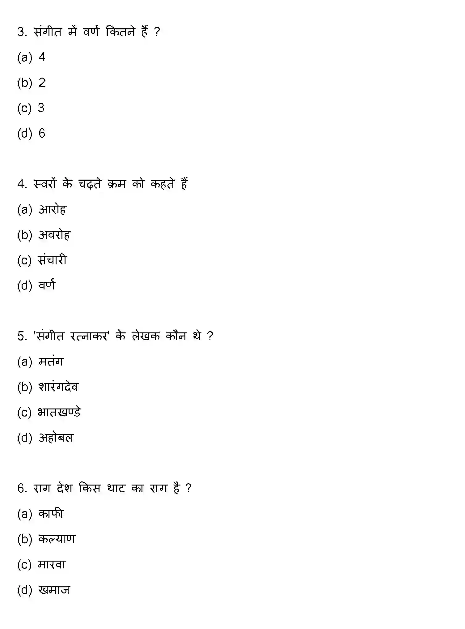 Bihar Board Class 12 2014 MUSIC Question Bank - Page 2