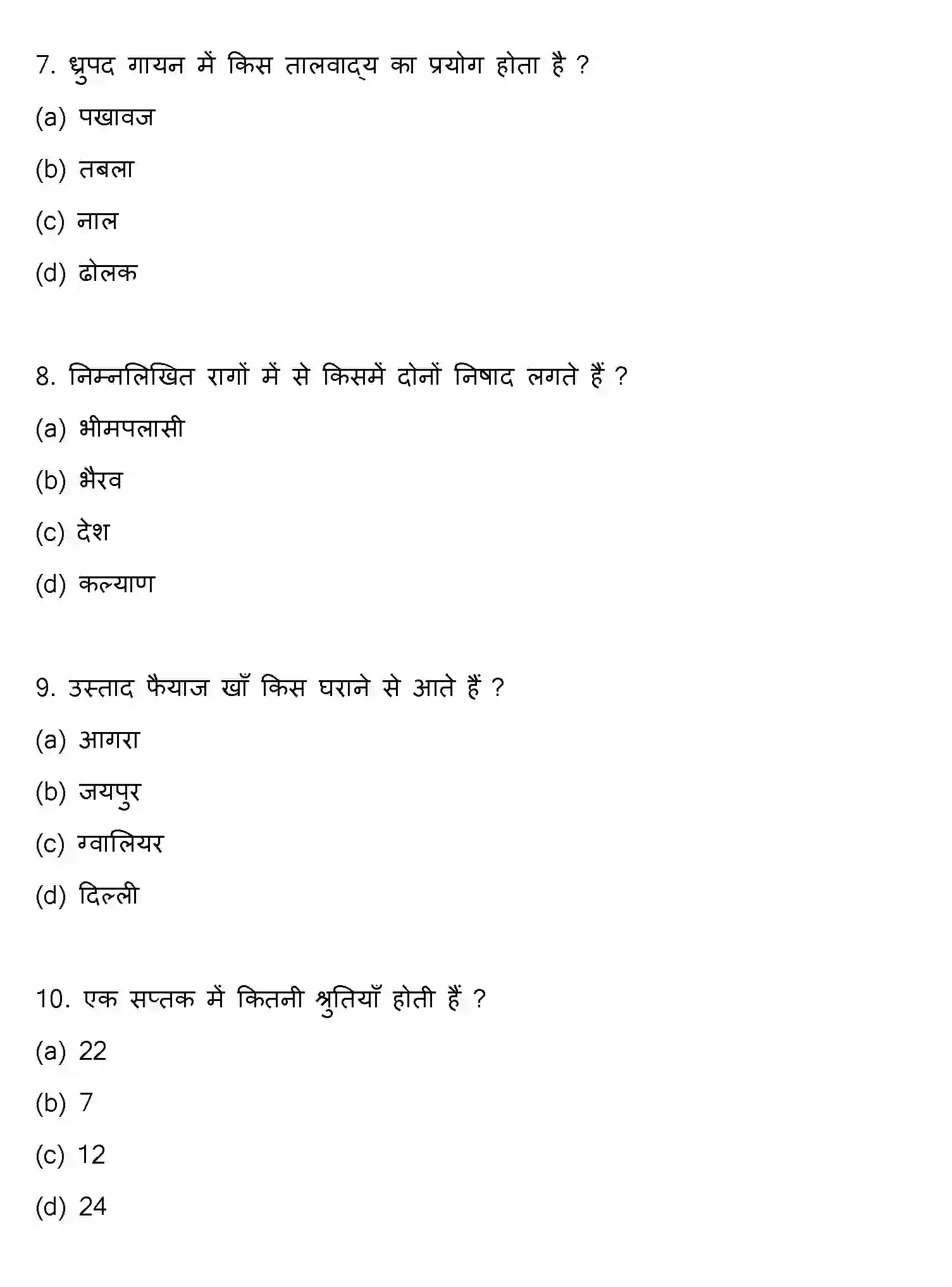 Bihar Board Class 12 2014 MUSIC Question Bank - Page 3
