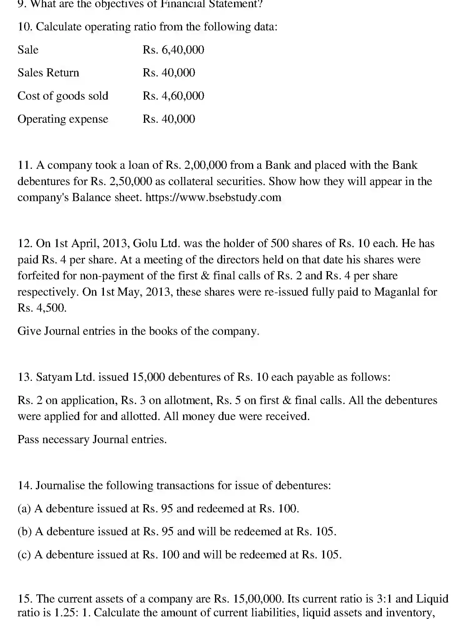 Bihar Board Class 12 2016 ACCOUNTANCY Question Bank - Page 23