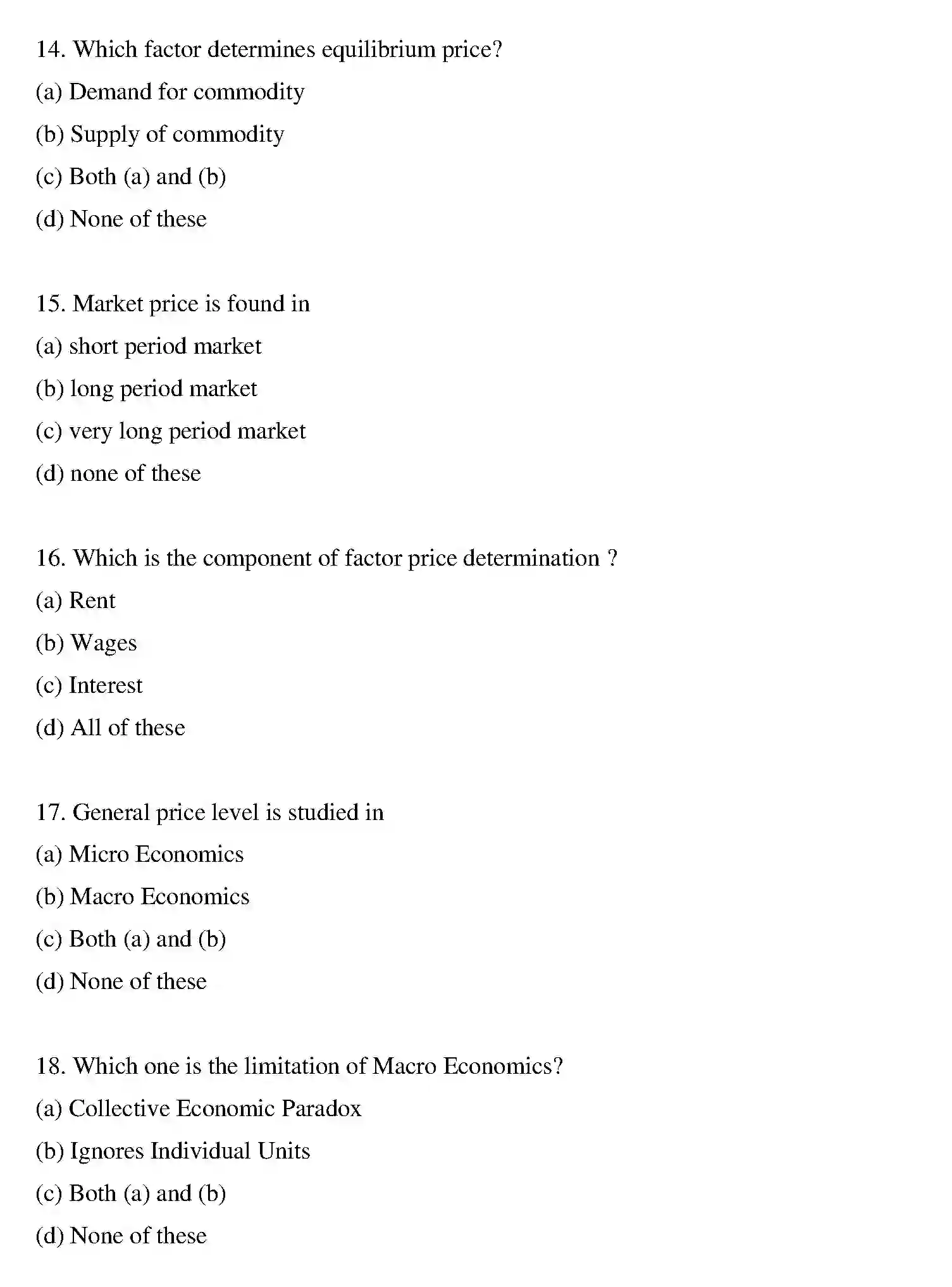 Bihar Board Class 12 2016 BUSINESS-ECONOMICS Question Bank - Page 16