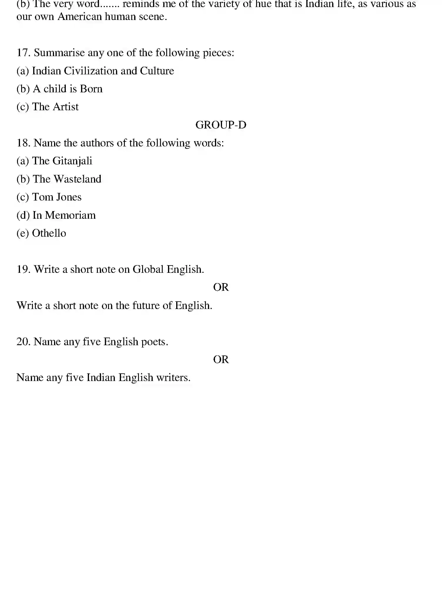 Bihar Board Class 12 2016 ENGLISH Question Bank - Page 4