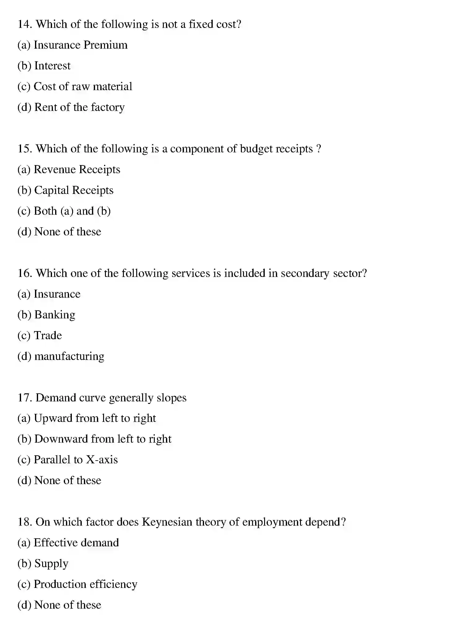 Bihar Board Class 2 2017 BUSINESS-ECONOMICS Question Bank - Page 16
