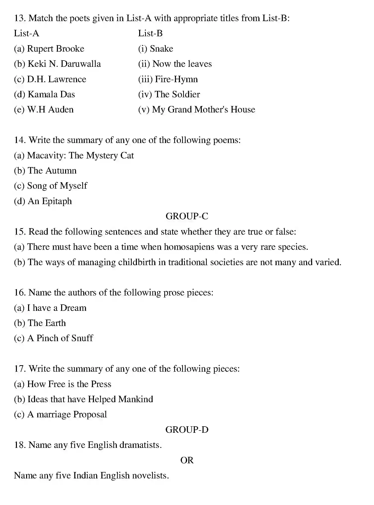 Bihar Board Class 2 2017 ENGLISH Question Bank - Page 3