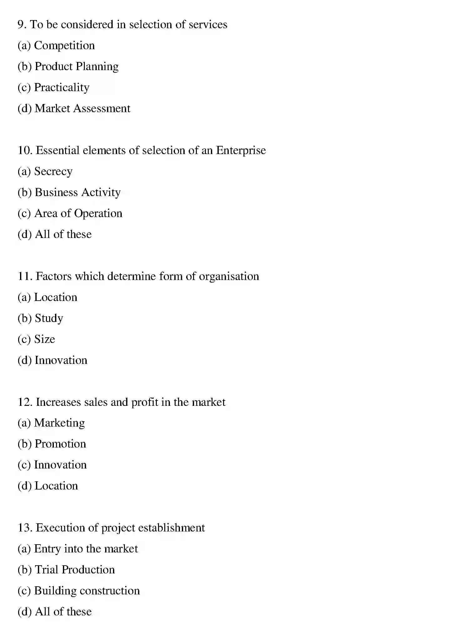 Bihar Board Class 2 2017 ENTREPRENEURSHIP Question Bank - Page 12