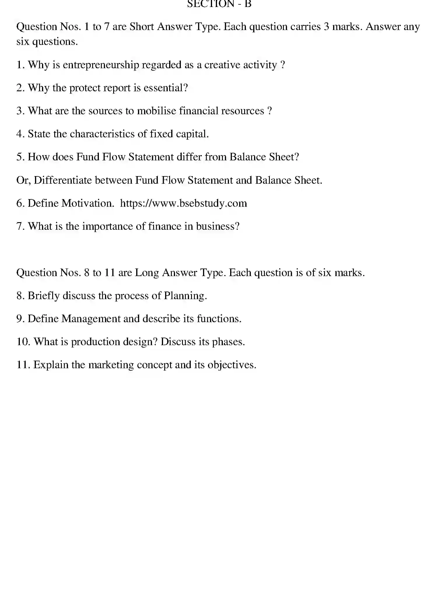 Bihar Board Class 2 2017 ENTREPRENEURSHIP Question Bank - Page 16