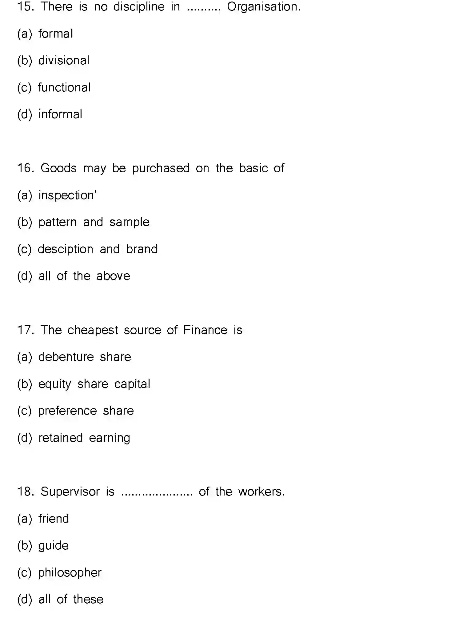 Bihar Board Class 12 2018 BUSINESS-STUDIES Question Bank - Page 20