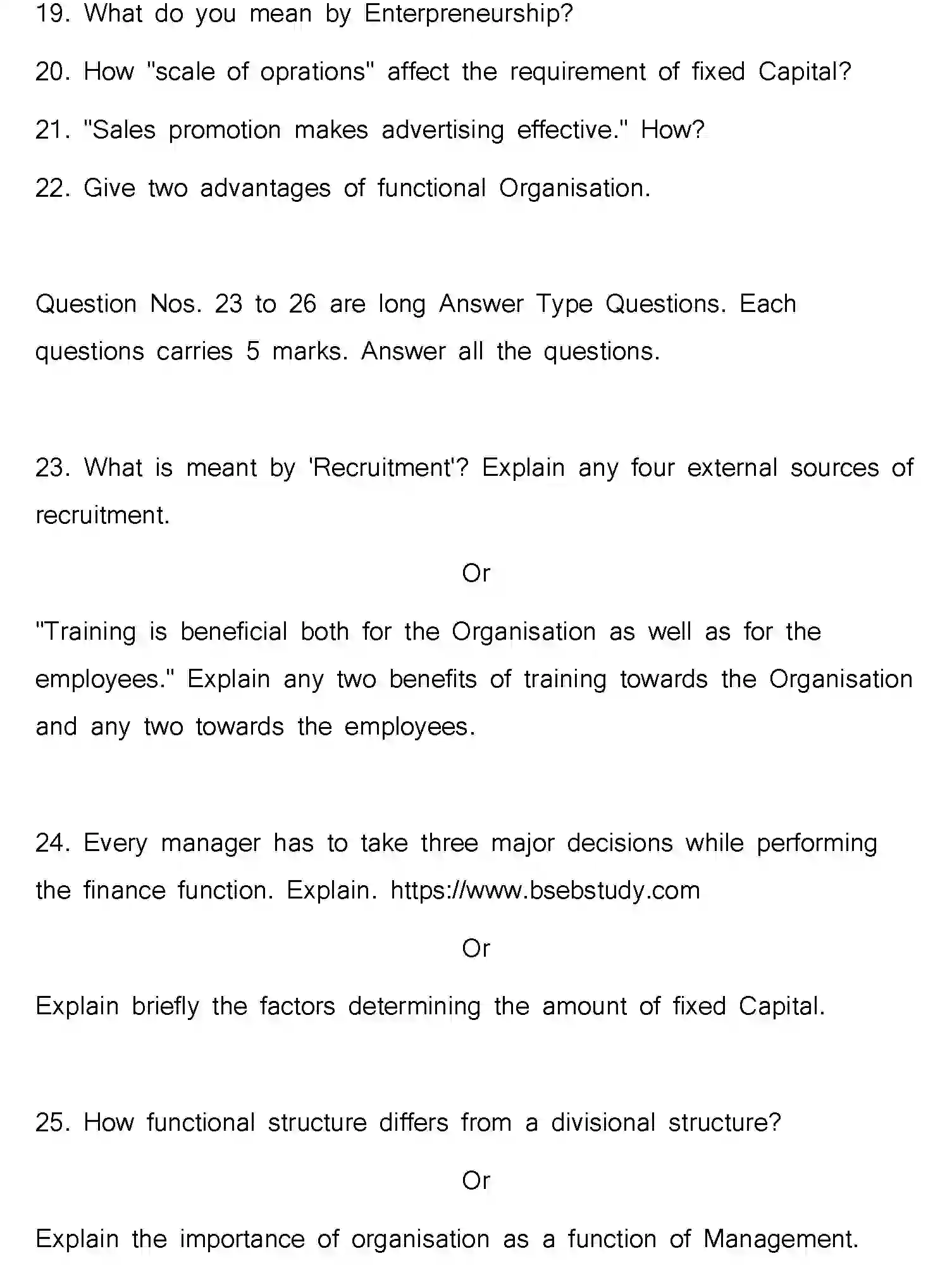 Bihar Board Class 12 2018 BUSINESS-STUDIES Question Bank - Page 30