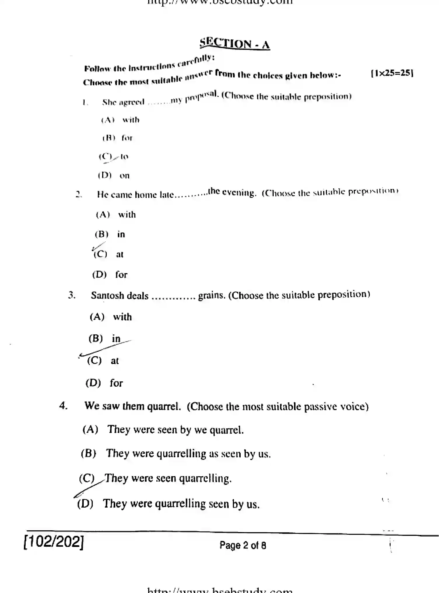 Bihar Board Class 12 2018 ENGLISH-102-202 Question Bank - Page 2