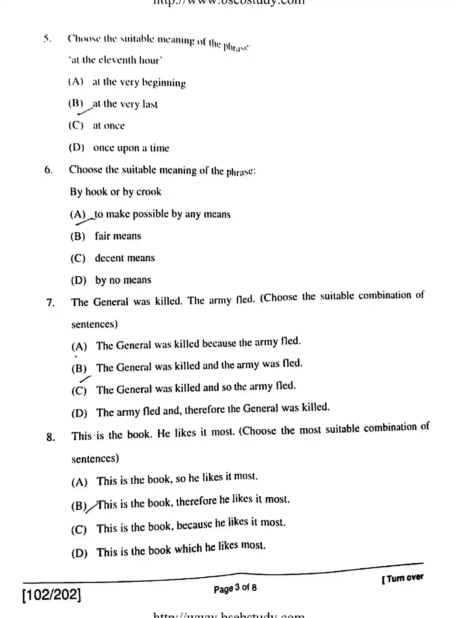 Bihar Board Class 12 2018 ENGLISH-102-202 Question Bank - Page 3