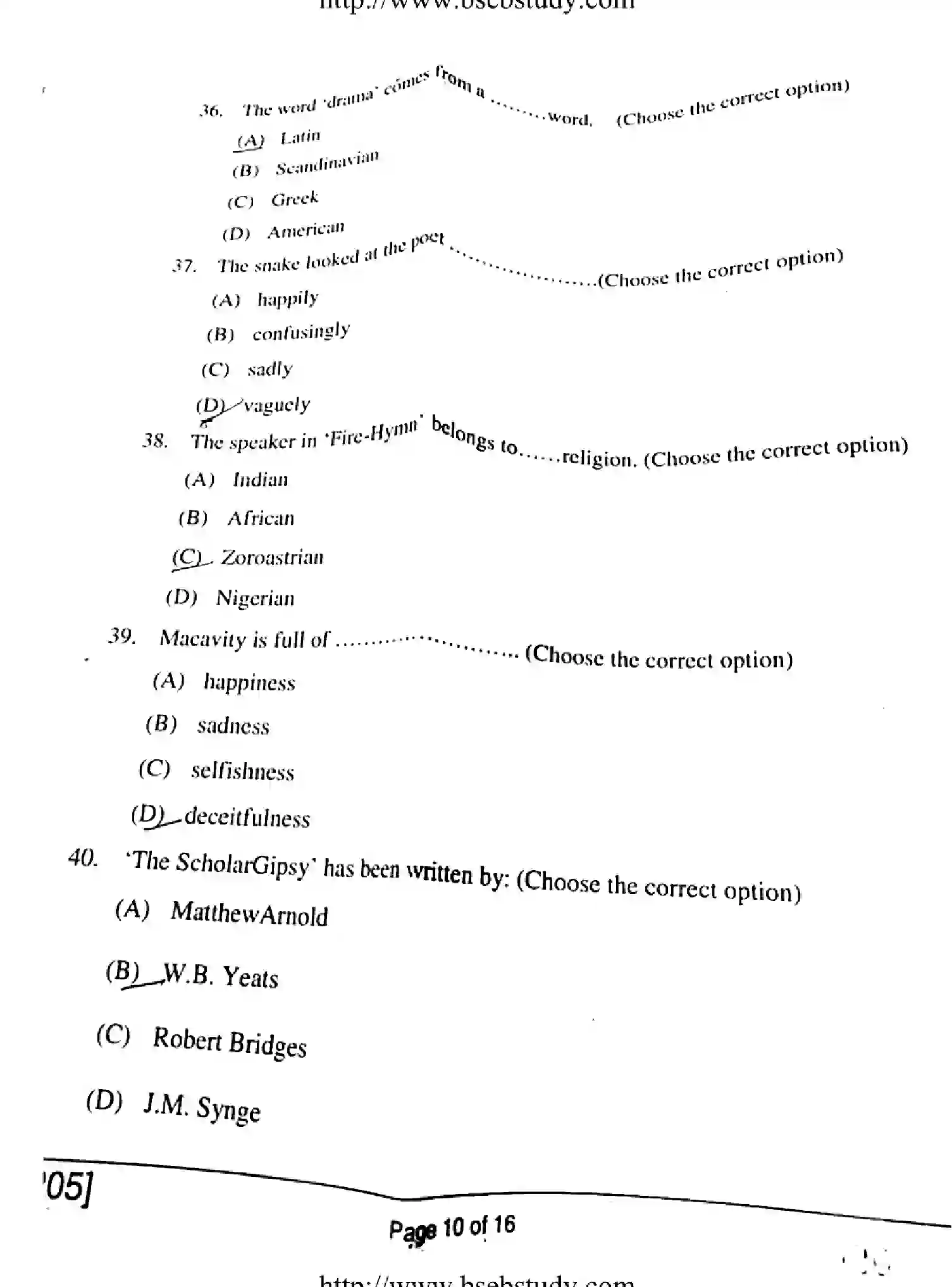 Bihar Board Class 12 2018 ENGLISH-105-205 Question Bank - Page 10