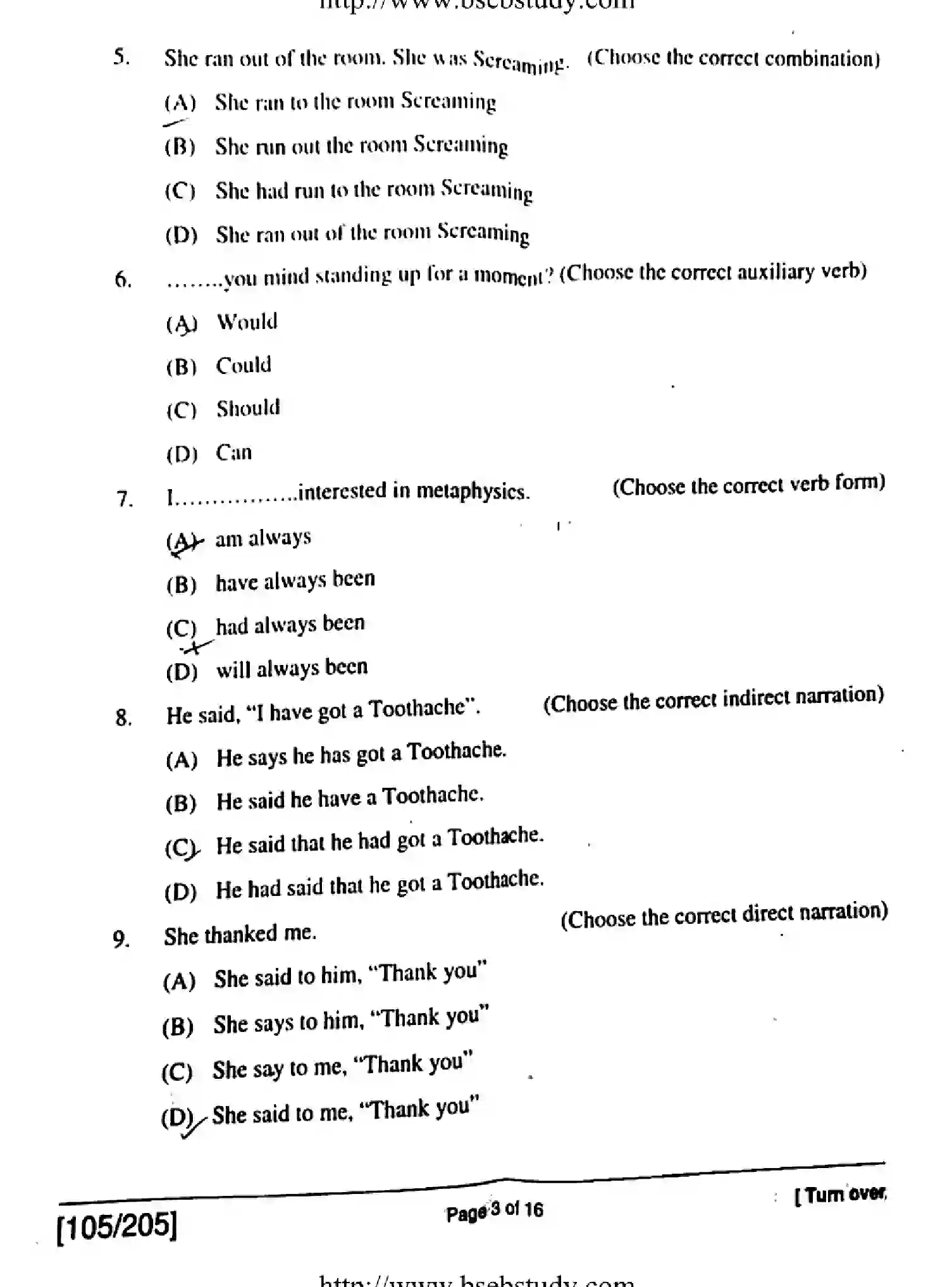 Bihar Board Class 12 2018 ENGLISH-105-205 Question Bank - Page 3