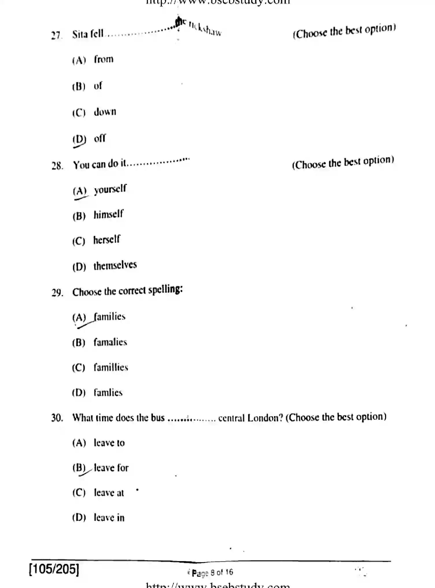 Bihar Board Class 12 2018 ENGLISH-105-205 Question Bank - Page 8