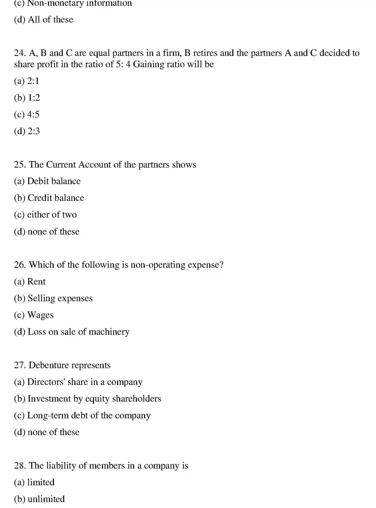 Bihar Board Class 2 2020 ACCOUNTANCY Question Bank - Page 25