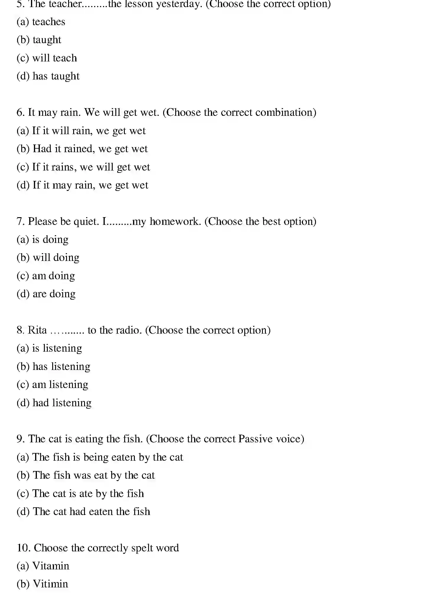 Bihar Board Class 2 2020 ENGLISH Question Bank - Page 2