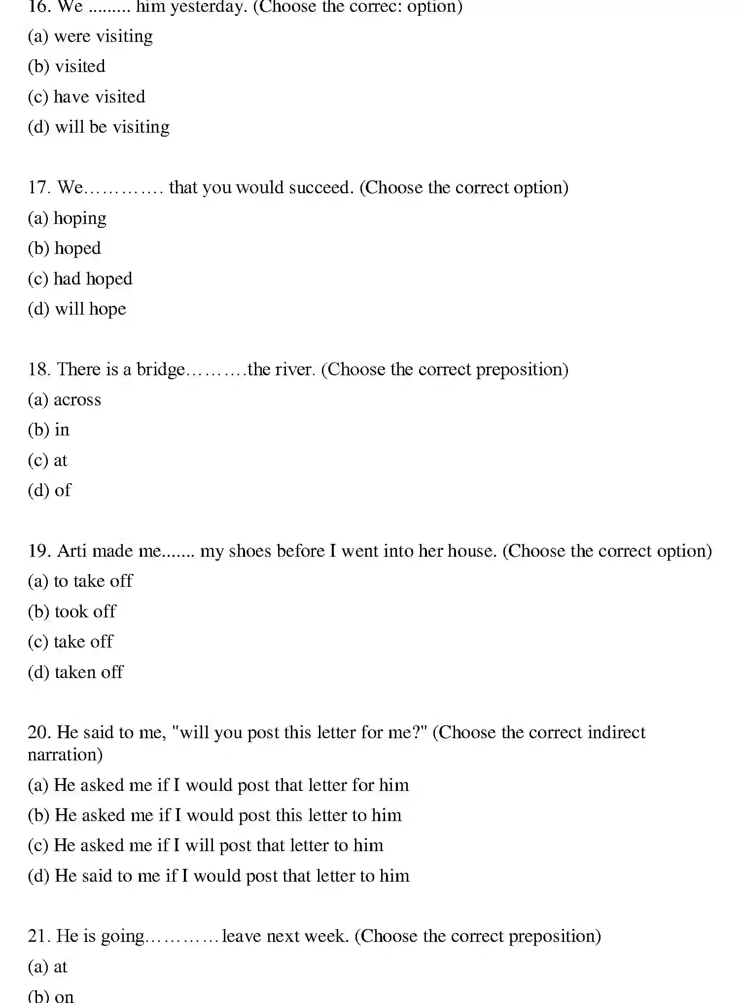 Bihar Board Class 2 2020 ENGLISH Question Bank - Page 4