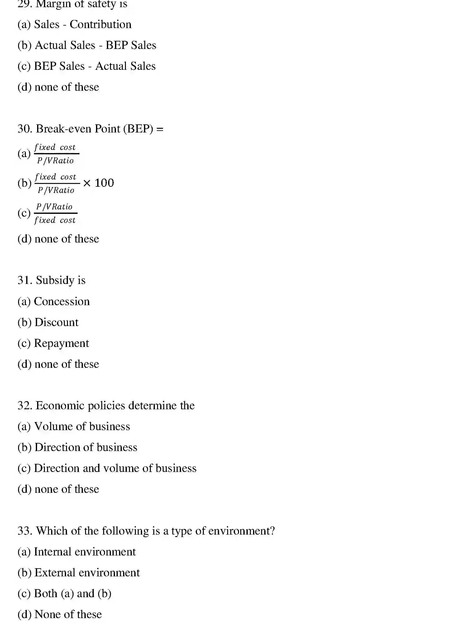 Bihar Board Class 2 2020 ENTREPRENEURSHIP Question Bank - Page 20