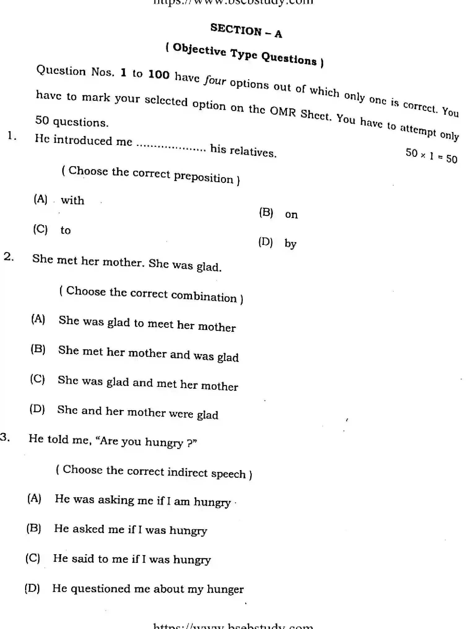 Bihar Board Class 12 2021 ENGLISH-COMPULSORY-105-205-B Question Bank - Page 2