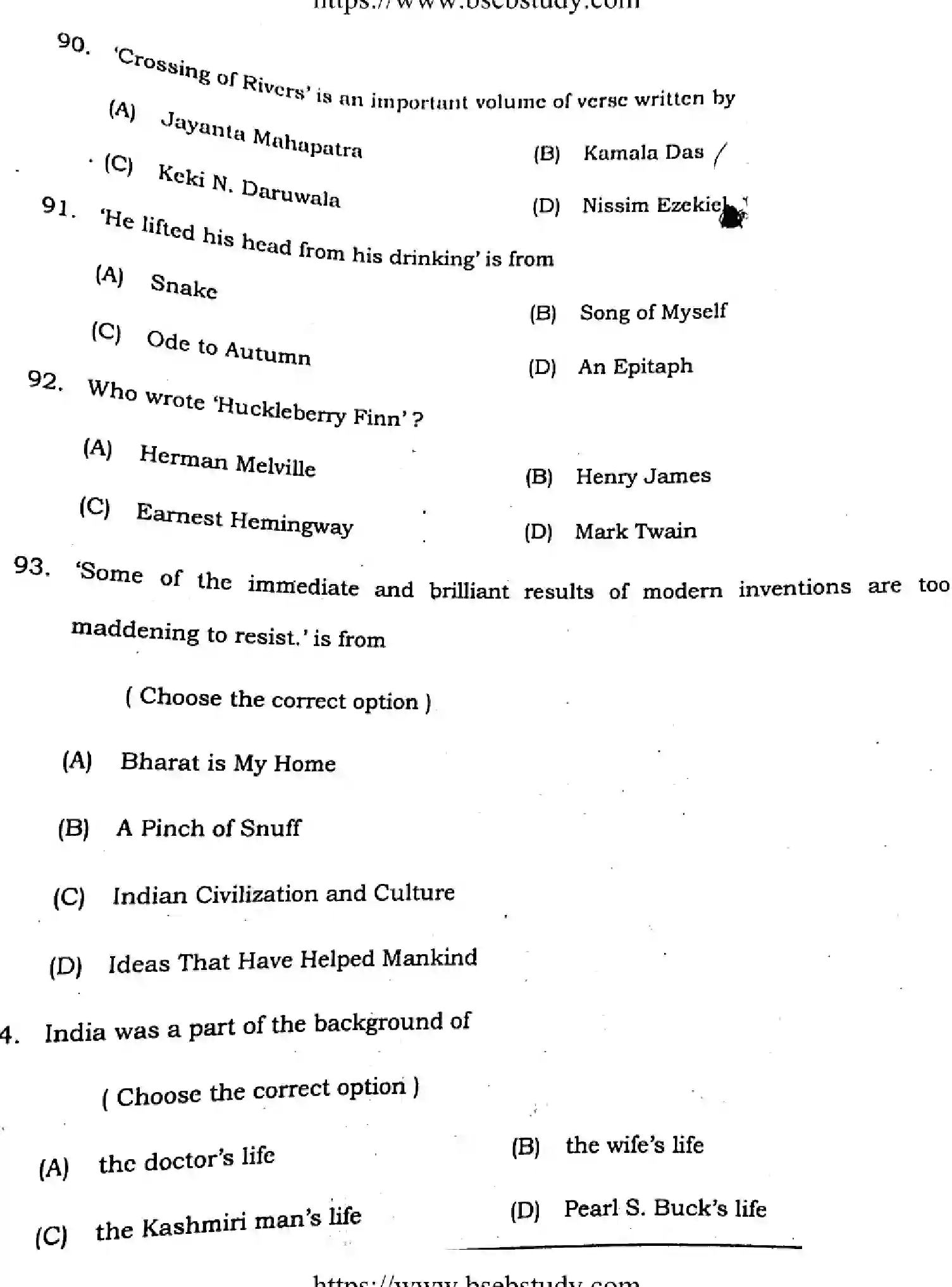 Bihar Board Class 12 2021 ENGLISH-COMPULSORY-105-205-B Question Bank - Page 21