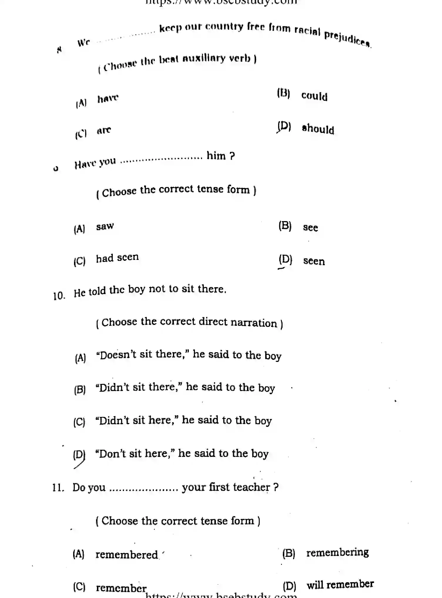 Bihar Board Class 12 2021 ENGLISH-COMPULSORY-105-205-B Question Bank - Page 4