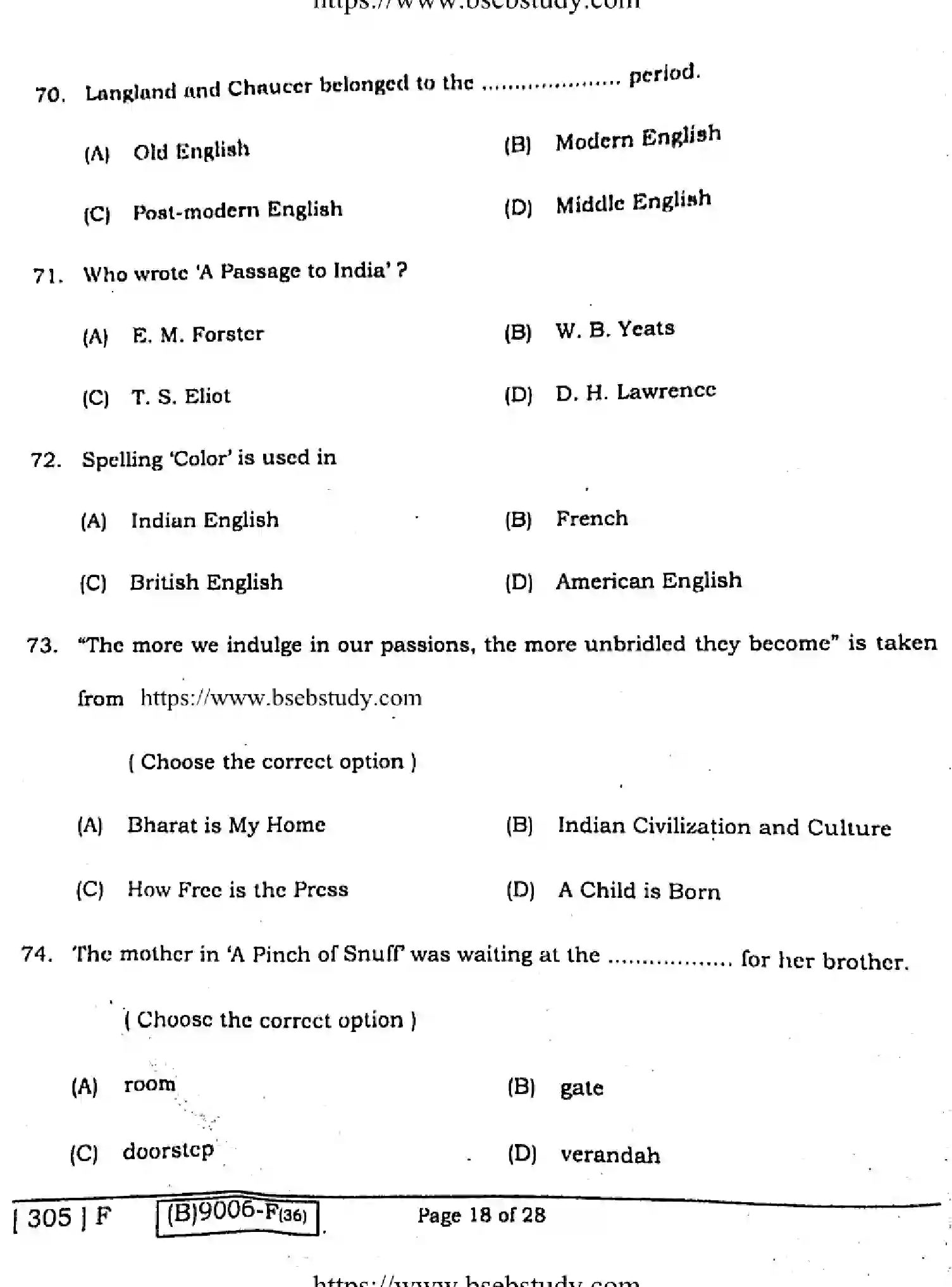 Bihar Board Class 12 2021 ENGLISH-COMPULSORY-305-F Question Bank - Page 17