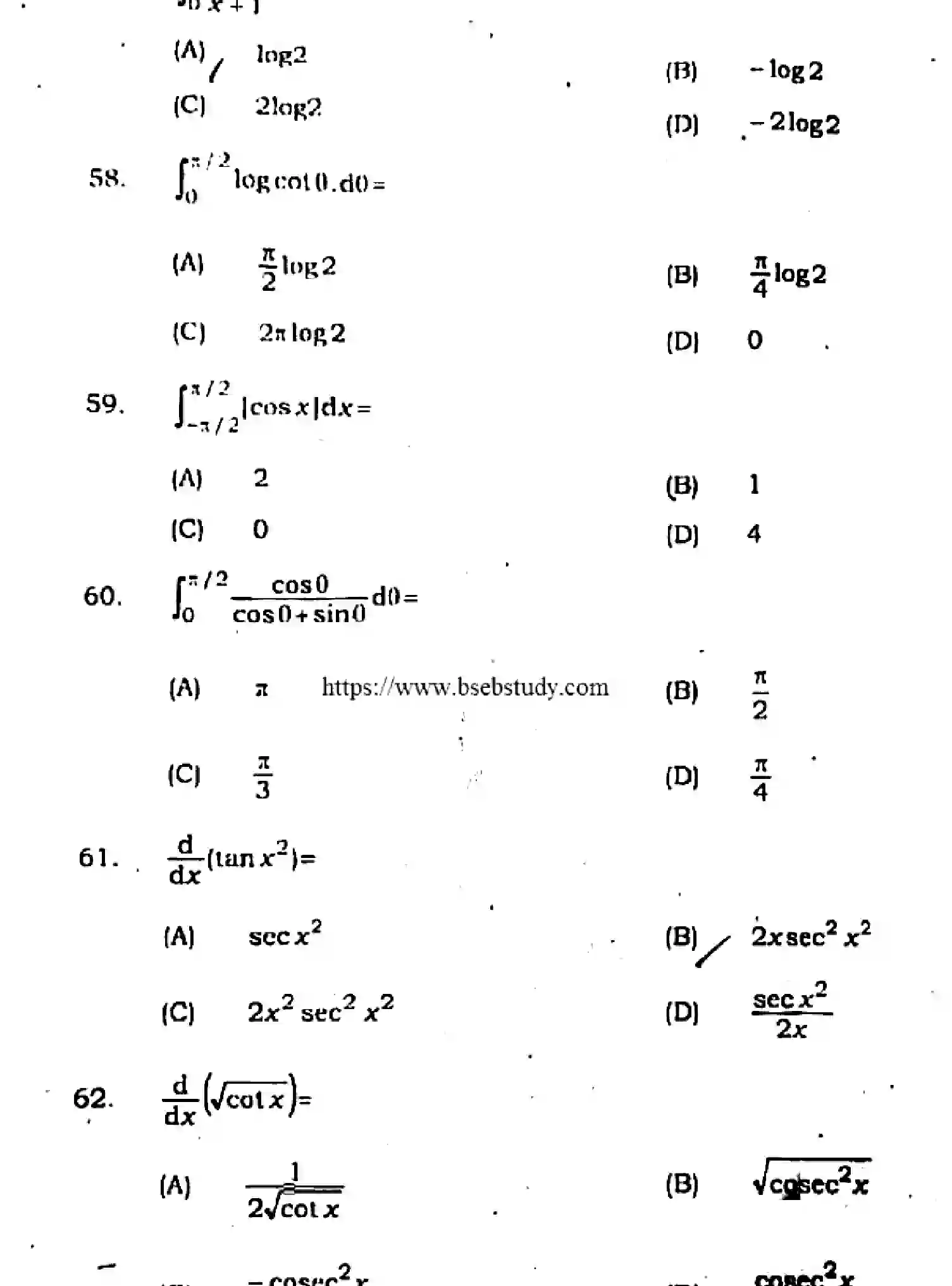 Bihar Board Class 12 2021 MATHEMATICS-121-327 Question Bank - Page 16