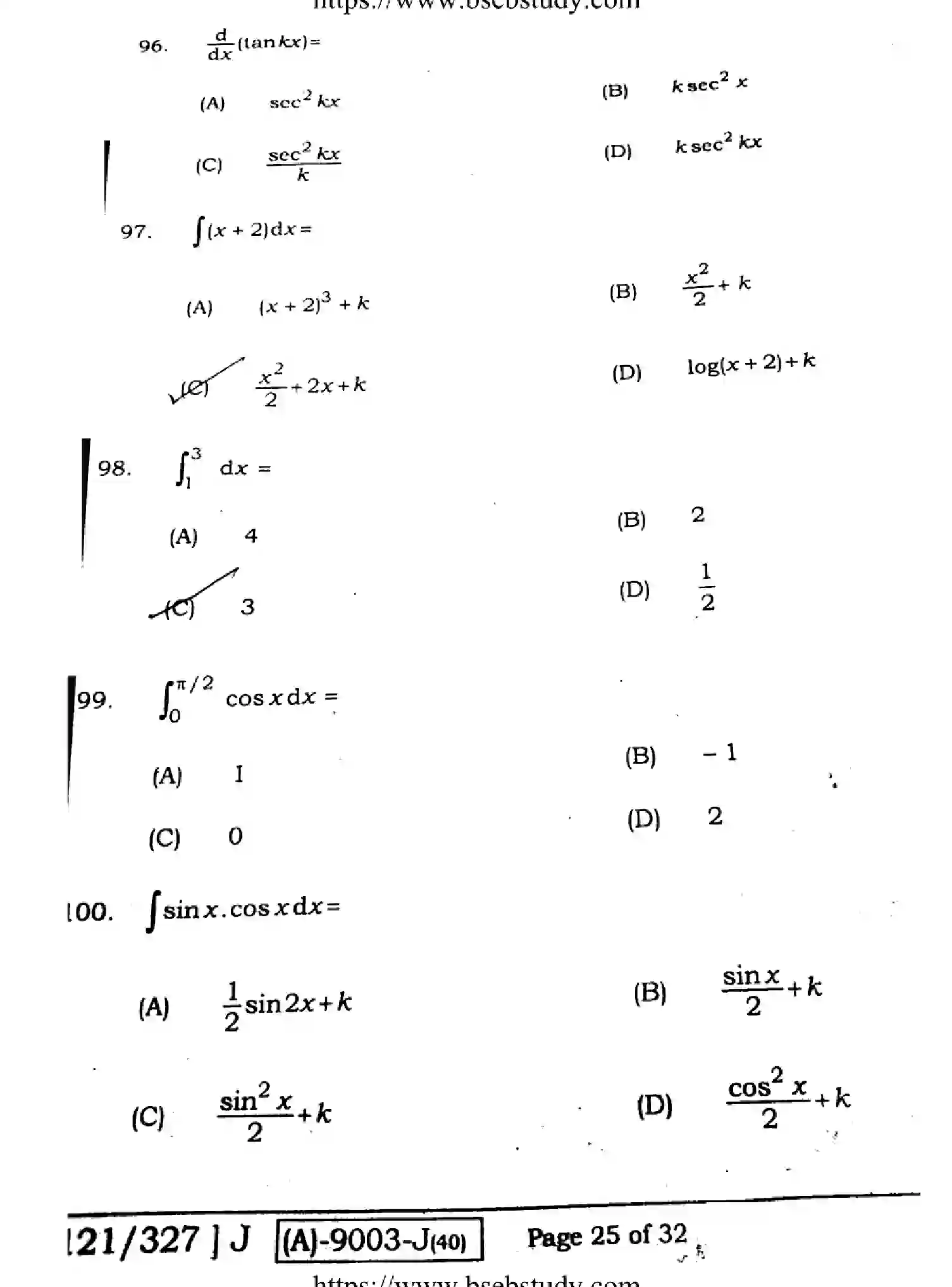 Bihar Board Class 12 2021 MATHEMATICS-121-327-J Question Bank - Page 25