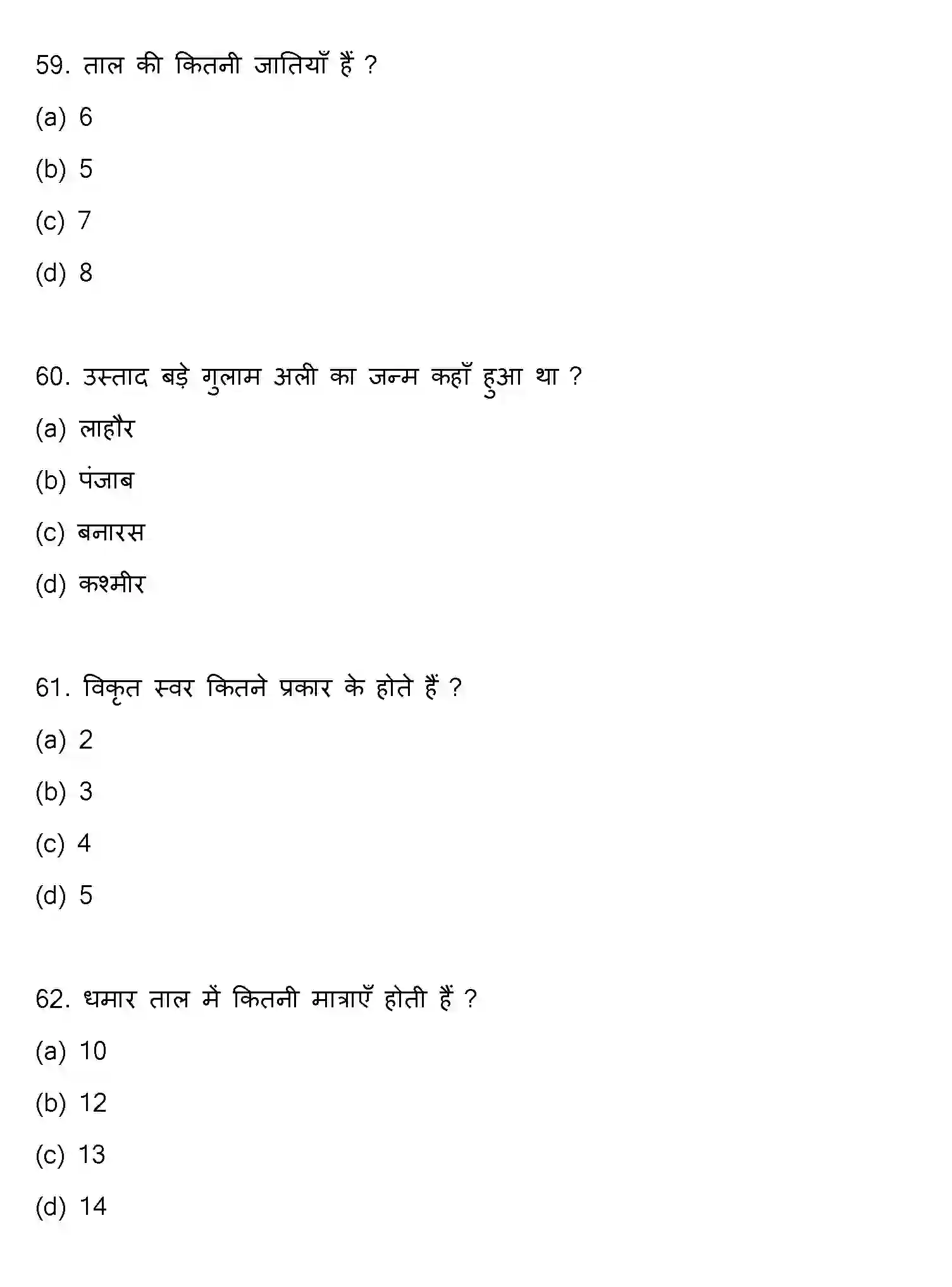 Bihar Board Class 12 2021 MUSIC Question Bank - Page 16