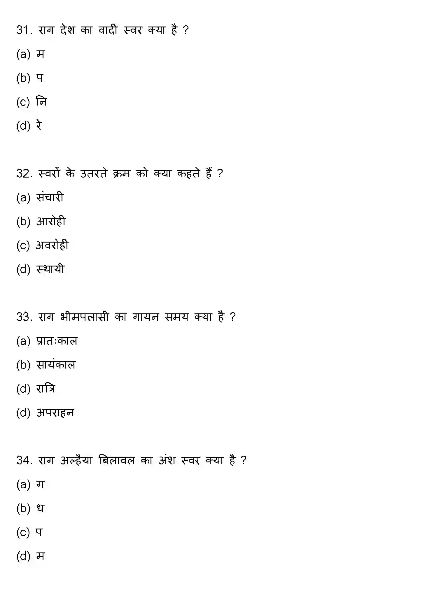 Bihar Board Class 12 2021 MUSIC Question Bank - Page 9