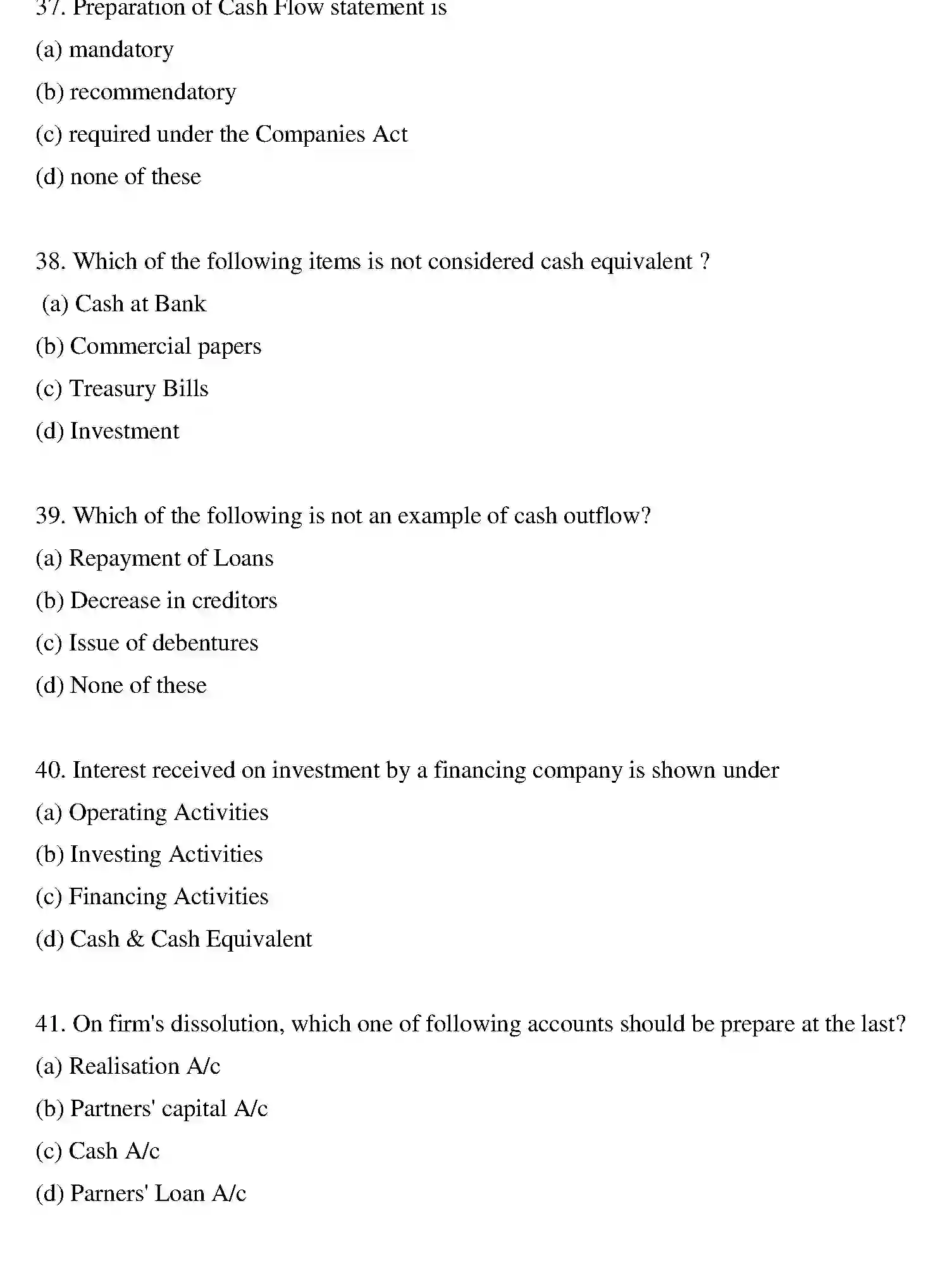 Bihar Board Class 12 2022 ACCOUNTANCY Question Bank - Page 38